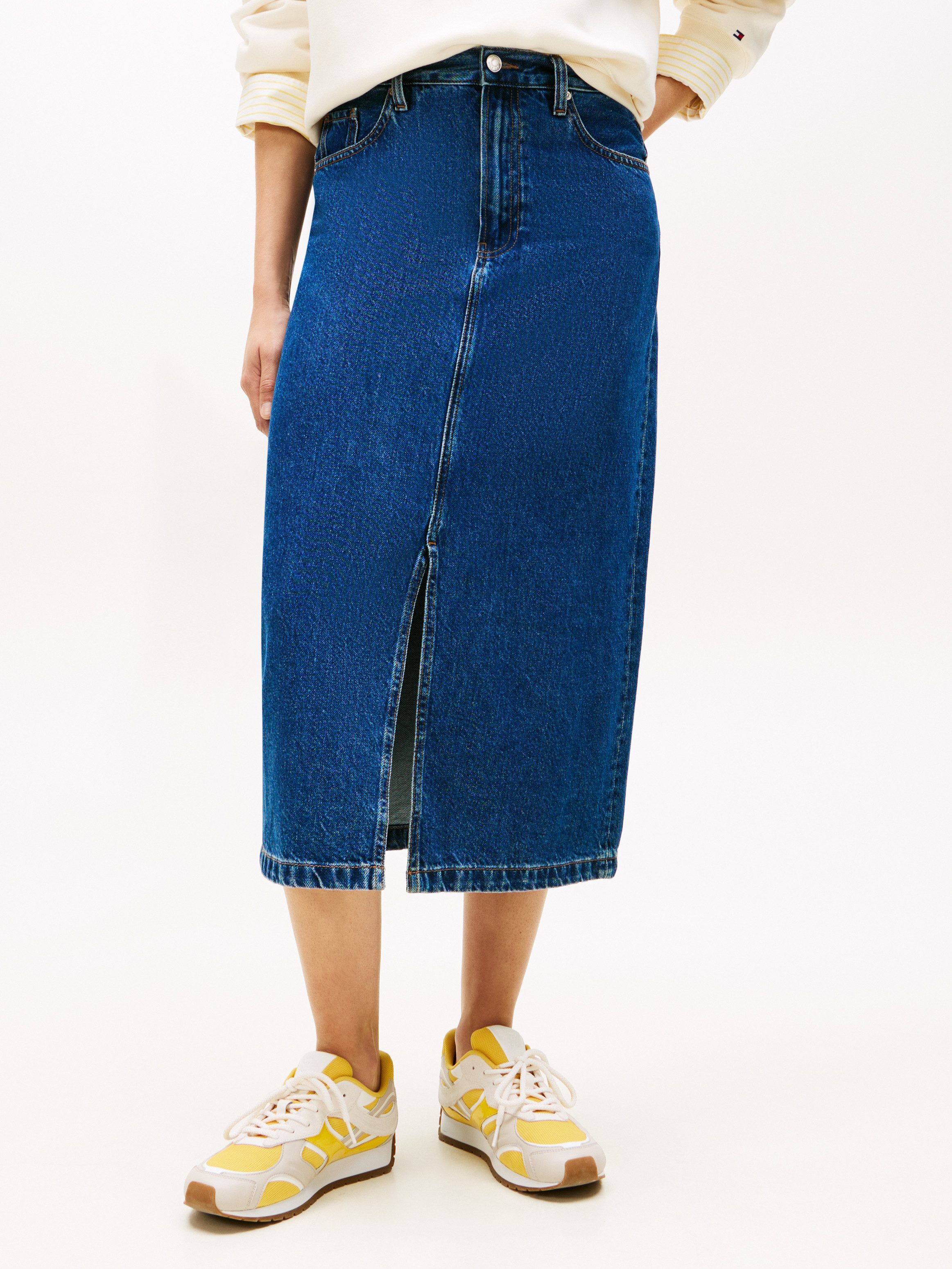 Tommy Hilfiger Jeansrock DNM EMI MIDI STRAIGHT SKIRT HW