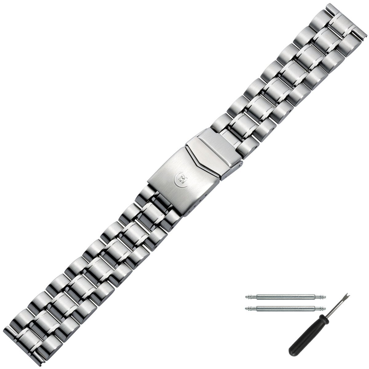 MARBURGER Uhrenarmband 20mm Edelstahl Silber günstig online kaufen