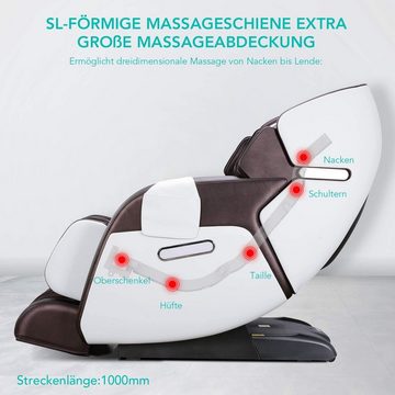 NAIPO Massagesessel, 3D Premium Massagestuhl, Zero Gravity, Wärmefunktion