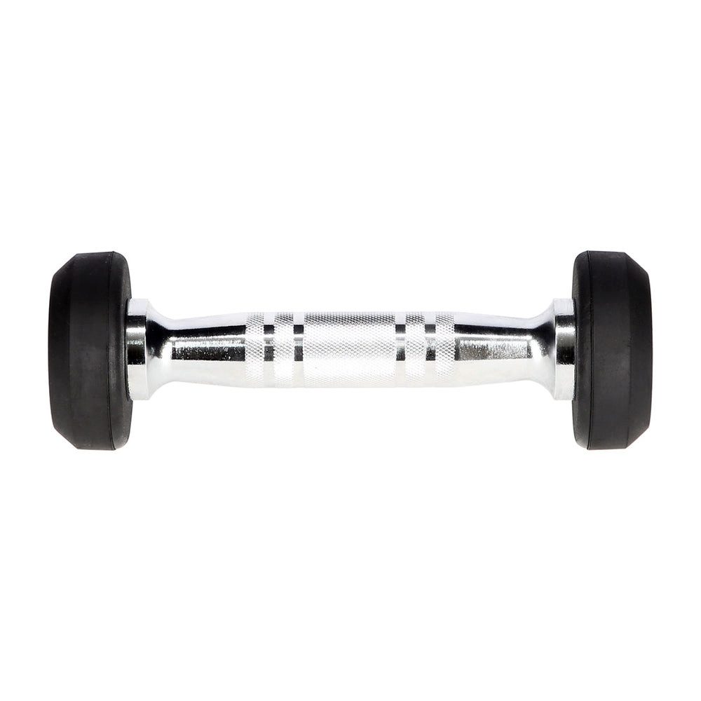HMS Hantel Rundhantel Gymnastikhantel Krafttraining, (Spar-Set, 1 kg bodenschonend), Gummiummantelung, gerändelter Chromgriff
