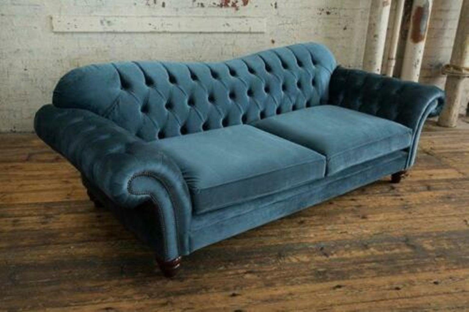 JVmoebel Chesterfield-Sofa, Sofa Luxus Textil Couch Chesterfield Sofas