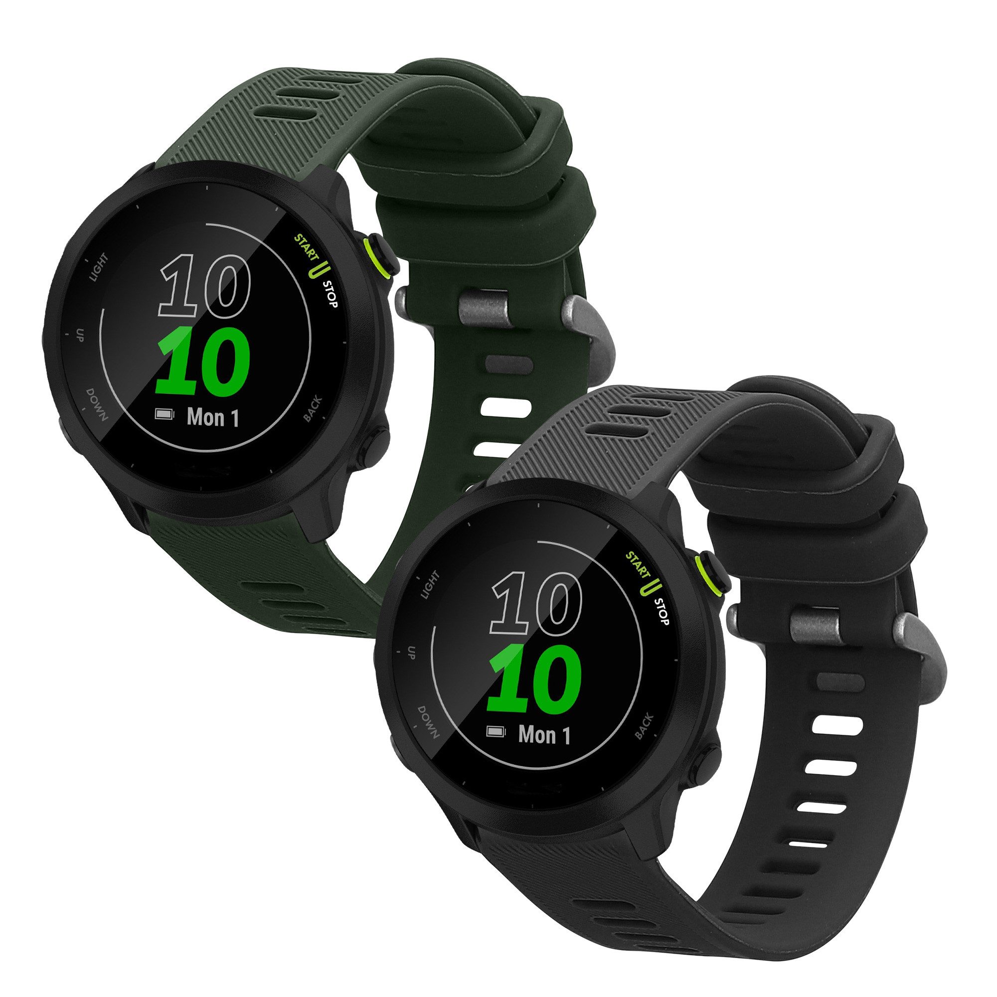 kwmobile Uhrenarmband 2x Sportarmband für Garmin Forerunner 55 / Forerunner günstig online kaufen