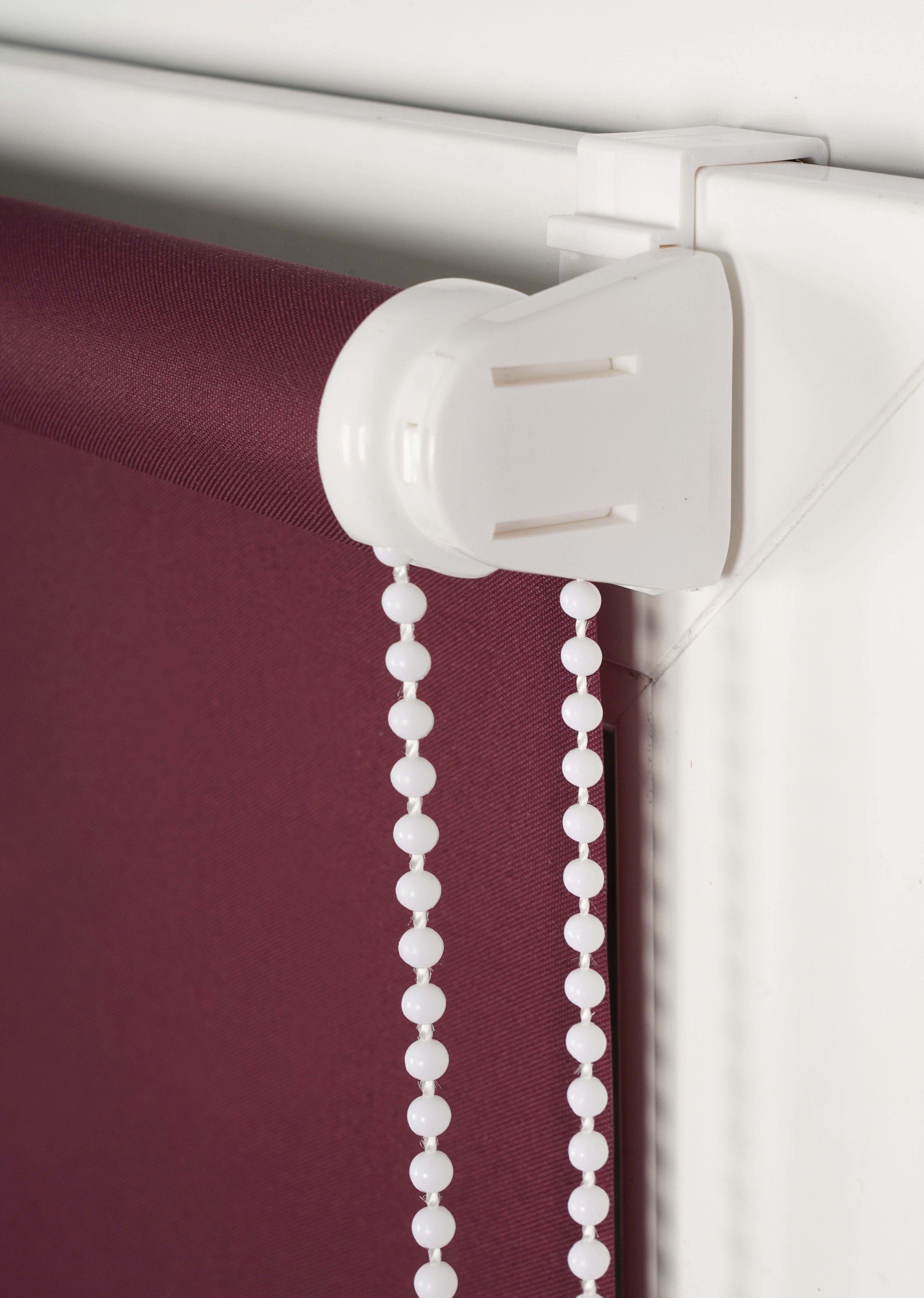 Seitenzugrollo Rollo Win, ondeco, Lichtschutz, ohne Bohren, freihängend, Klemmfix, im Fixmaß