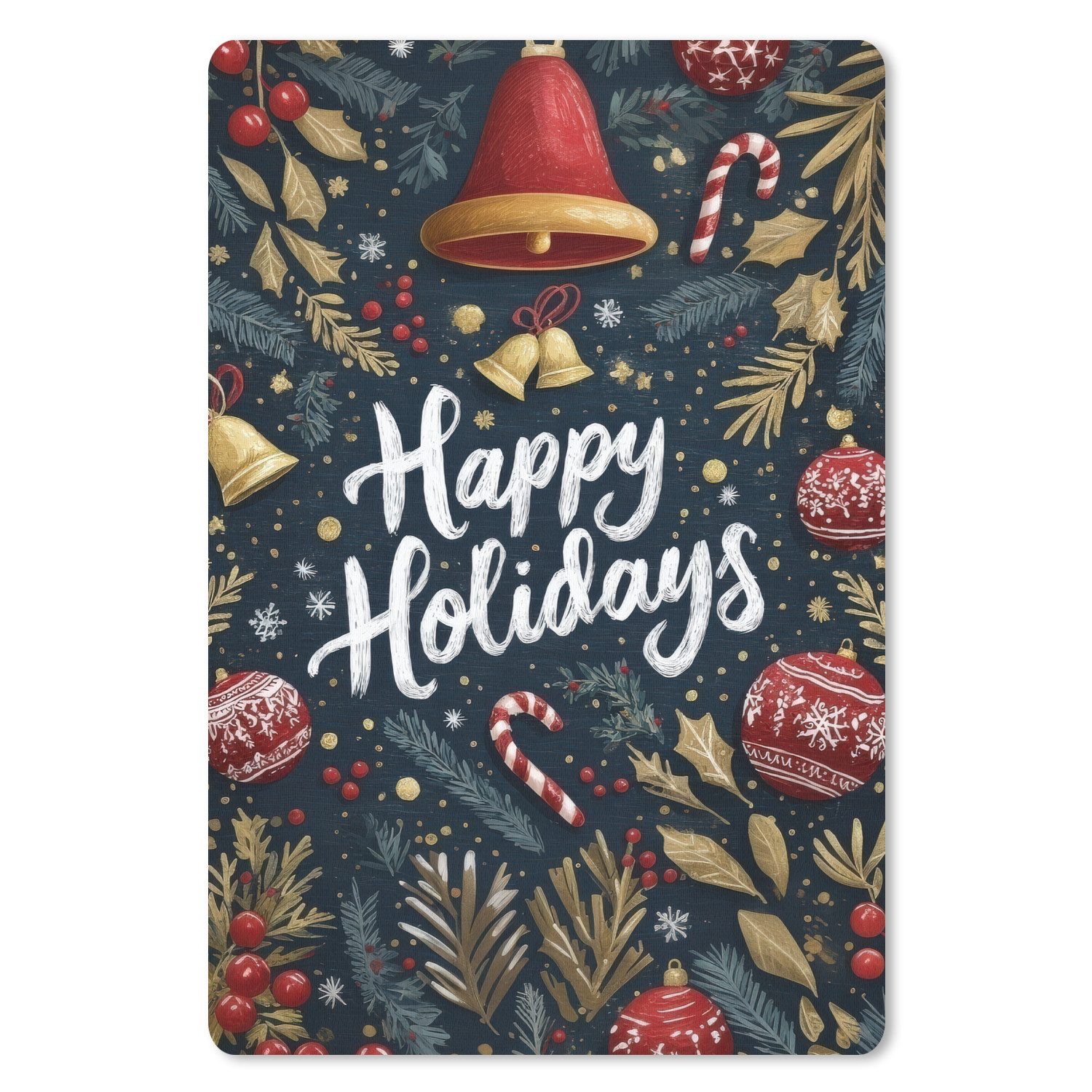 MuchoWow Mauspad Festlich - Weihnachtsgruß - Farbenfroh (1-St), Maus Pad Klein, Gaming Zubehör, Büro Deko, 18x27 cm
