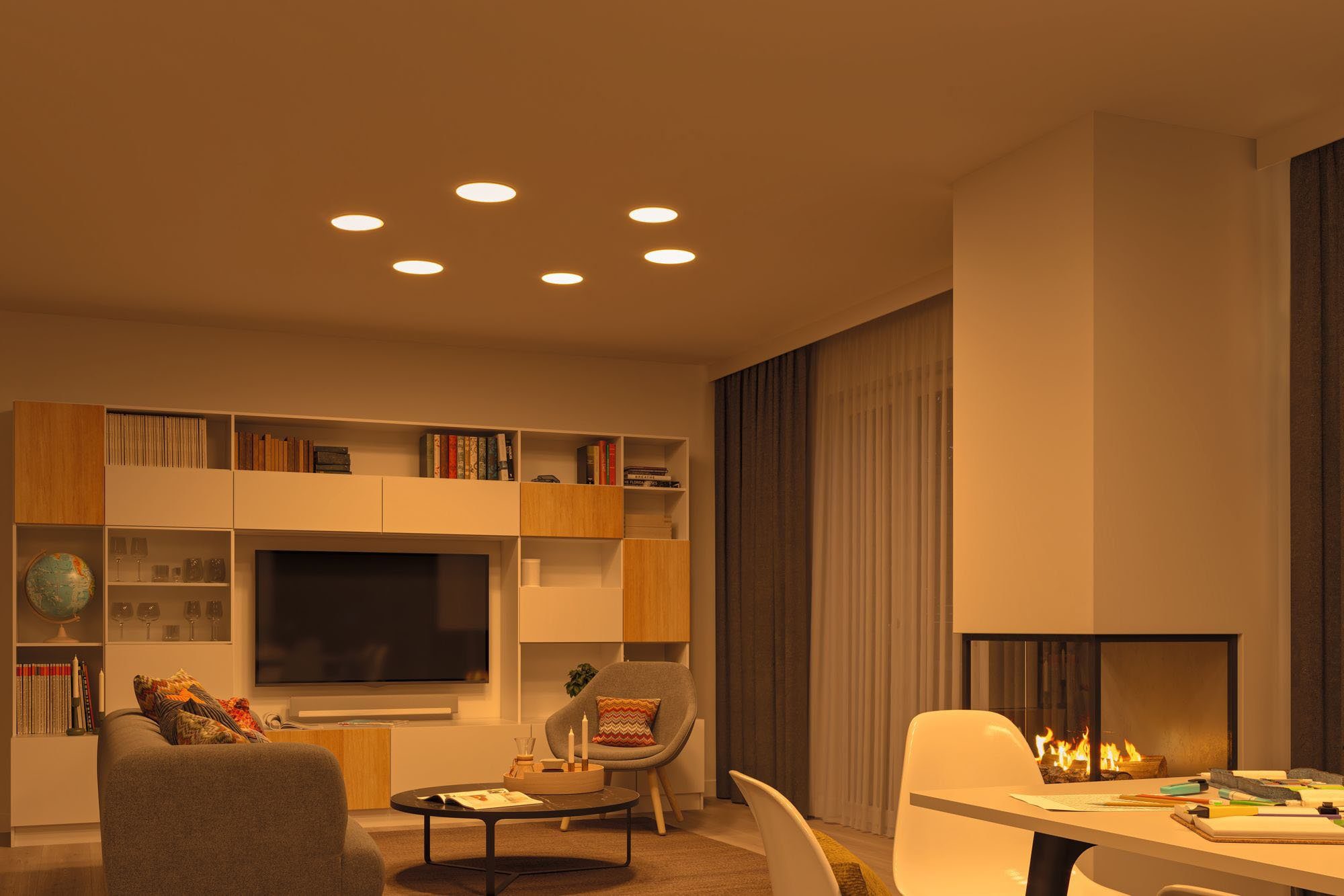 Paulmann LED Einbauleuchte Veluna, Smart Home, LED fest integriert, warmweiß  - kaltweiß, LED-Modul, Tunable White, Gleichmäßiges Raumlicht auf Basis  modernster LED-Technik