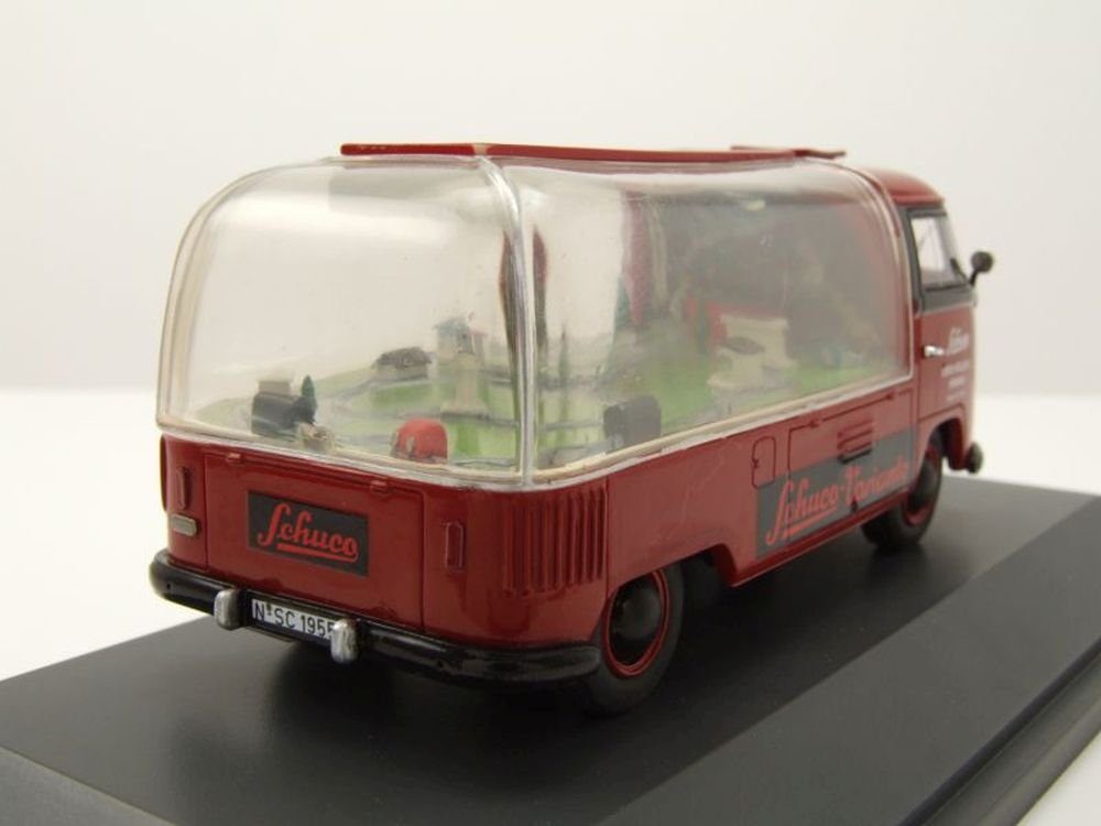 Schuco Modellauto VW T1 a Werbewagen Schuco Varianto rot schwarz, Maßstab 1:43