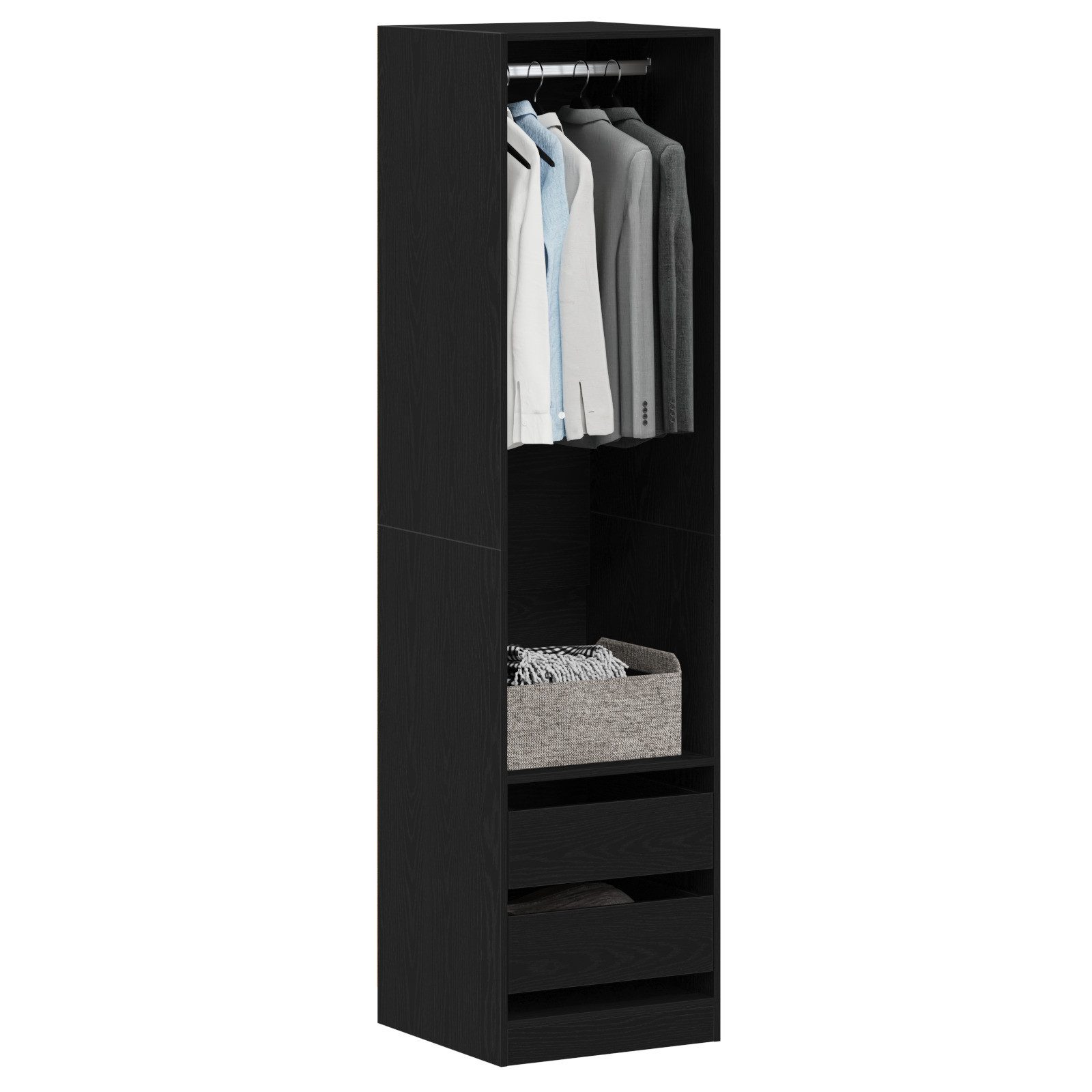 vidaXL Kleiderschrank Kleiderschrank in Schwarz, Eiche, 50x50x200 cm aus Ho günstig online kaufen