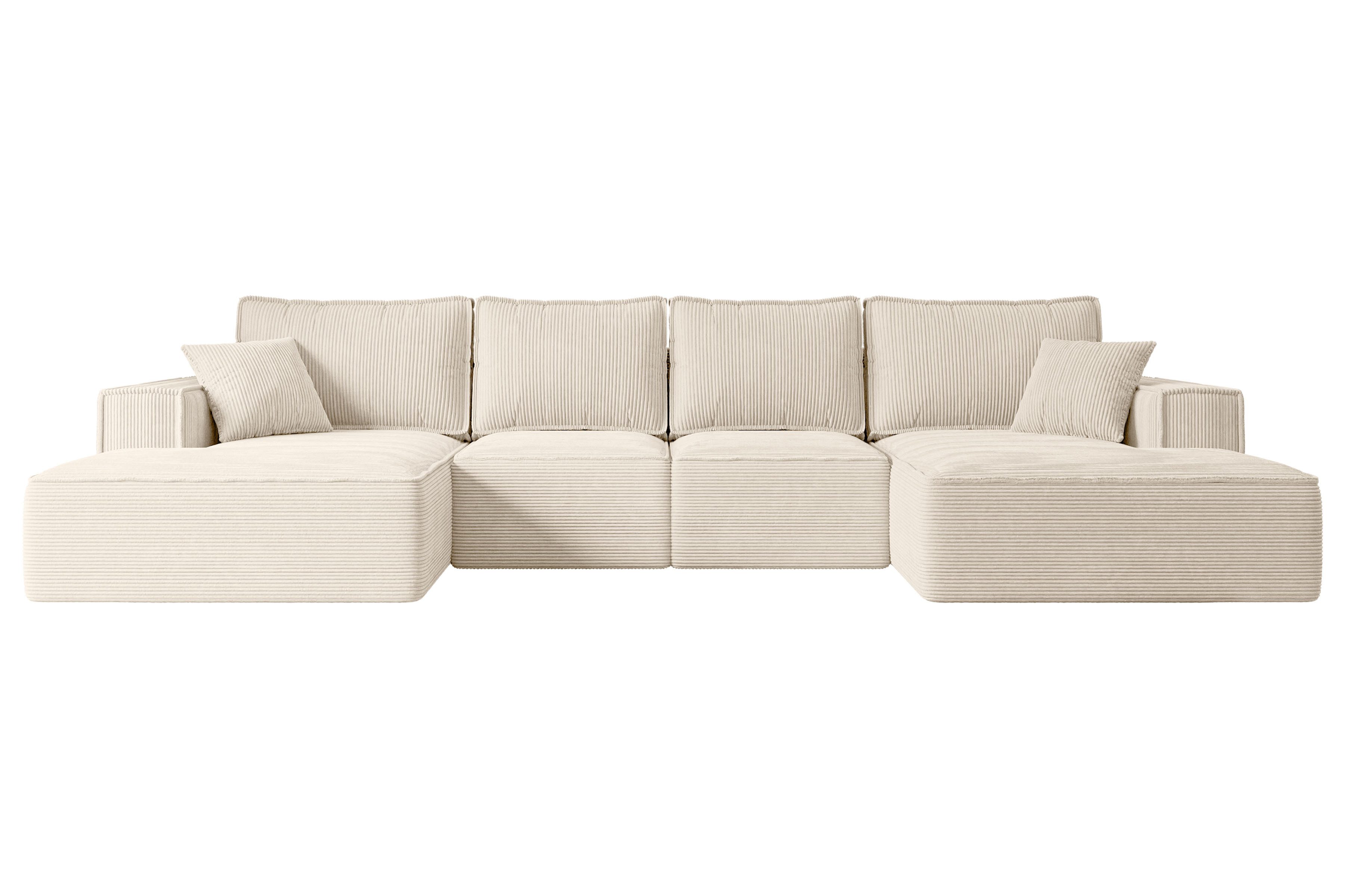 ALTDECOR Wohnlandschaft SIERRA-U-S, Couch mit Schlaffunktion, Wohnzimmer - Wohnlandschaft, Corner Sofa Bett Eckcouch Couch L-Form Schlafcouch Ausziehbar