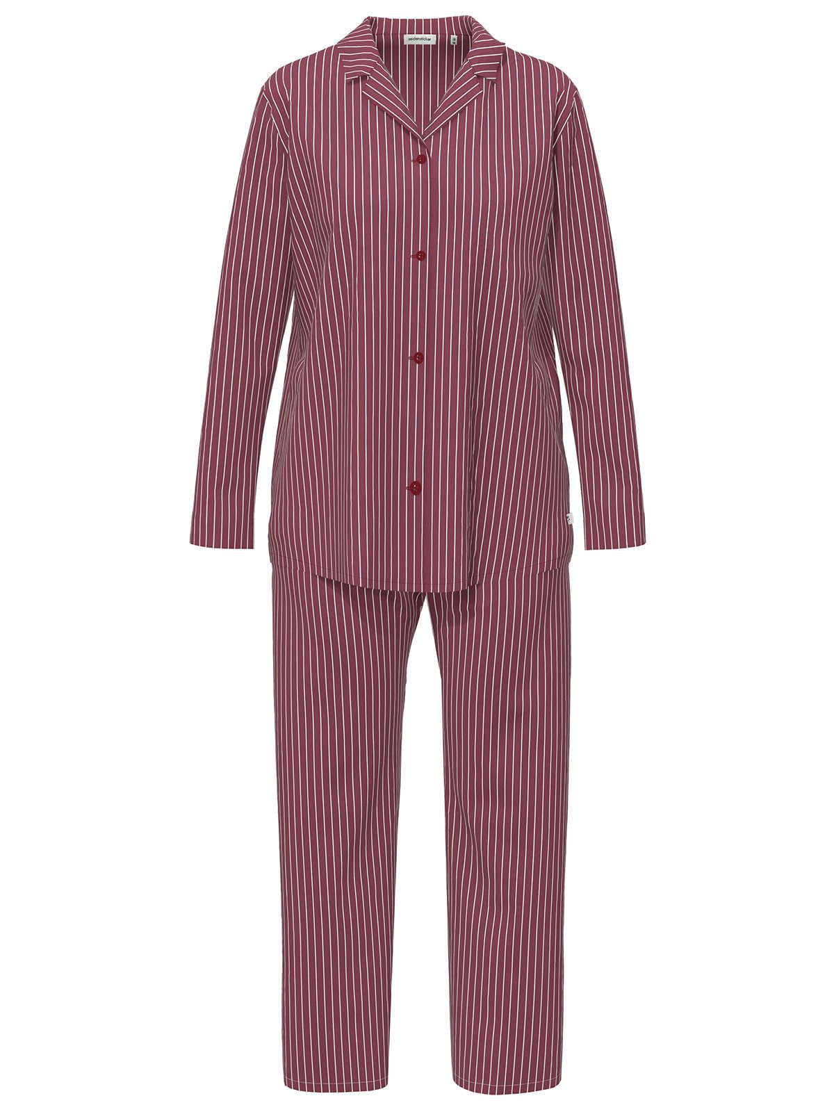 Seidensticker schwarze Rose Pyjama Damen Pyjama Set lang bodywear (Stück, 1 tlg) -