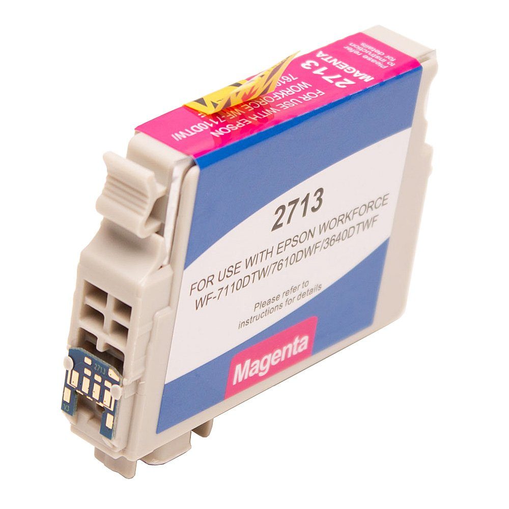 ABC Tintenpatrone (Kompatible Druckerpatrone für Epson T2713 27XL Magenta Workforce, F7210DTW WF7610DWF WF7615DWF WF7620DTWF WF7710DWF WF7715DWF WF7720DTWF)