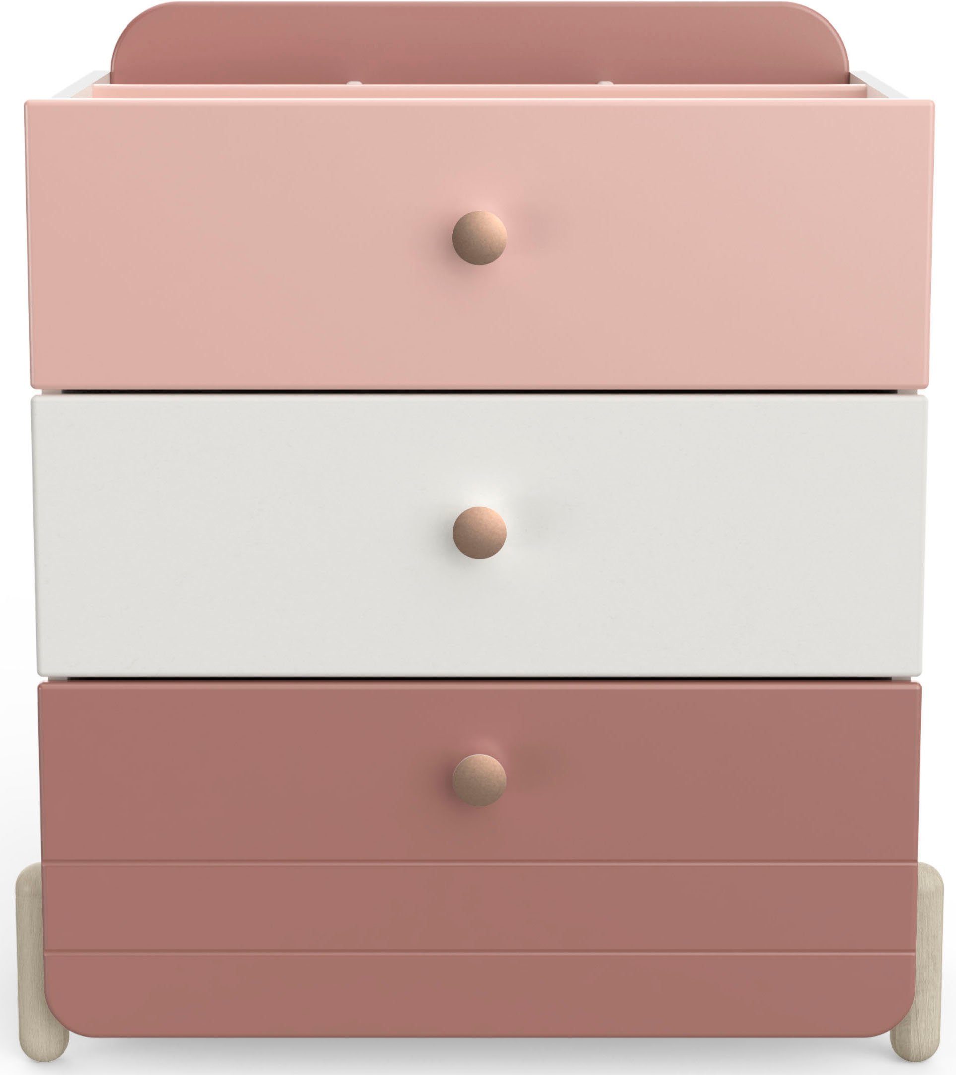 Demeyere GROUP Kombikommode Jade, Schublade mit Rollenauszügen, Runde Knopfgriffe mit Roségold-Finish