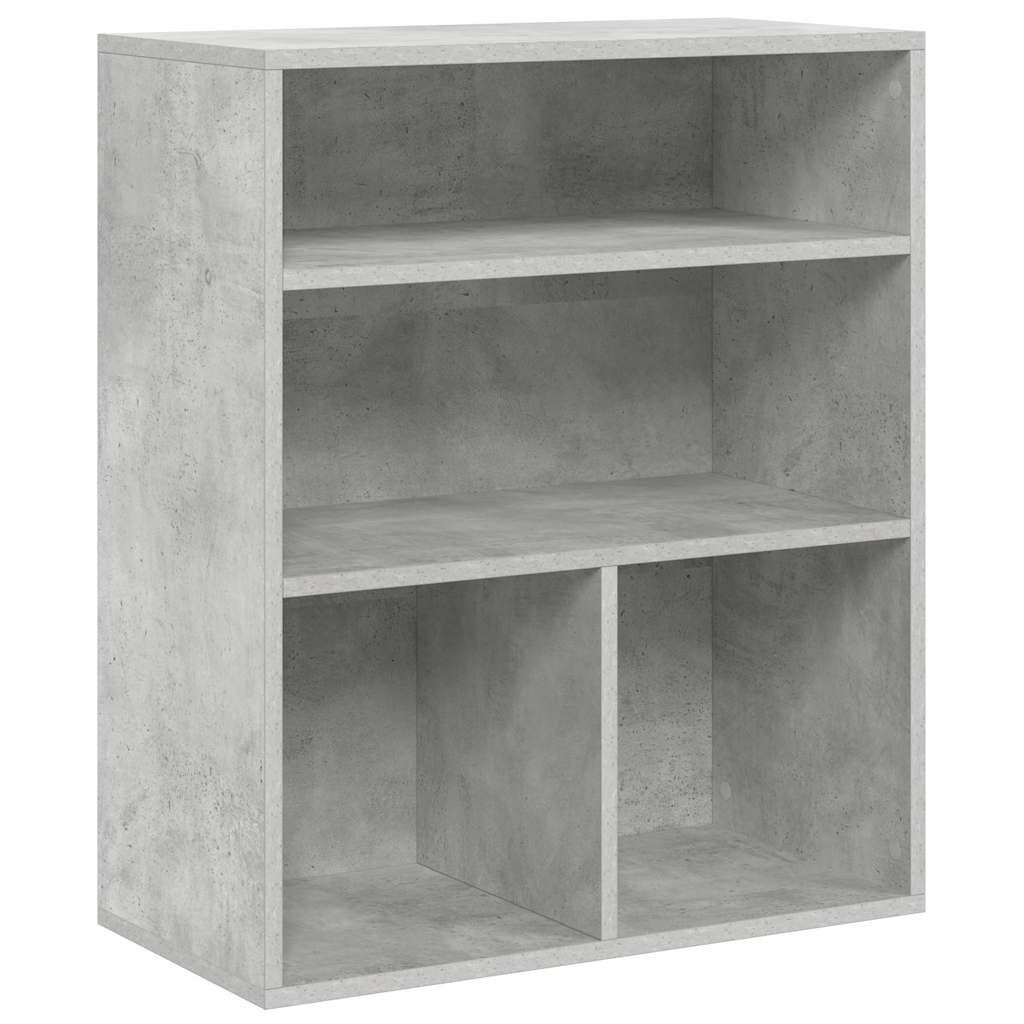 vidaXL Bücherregal Bücherregal Betongrau 60x30x71,5 cm Holzwerkstoff, 1-tlg.