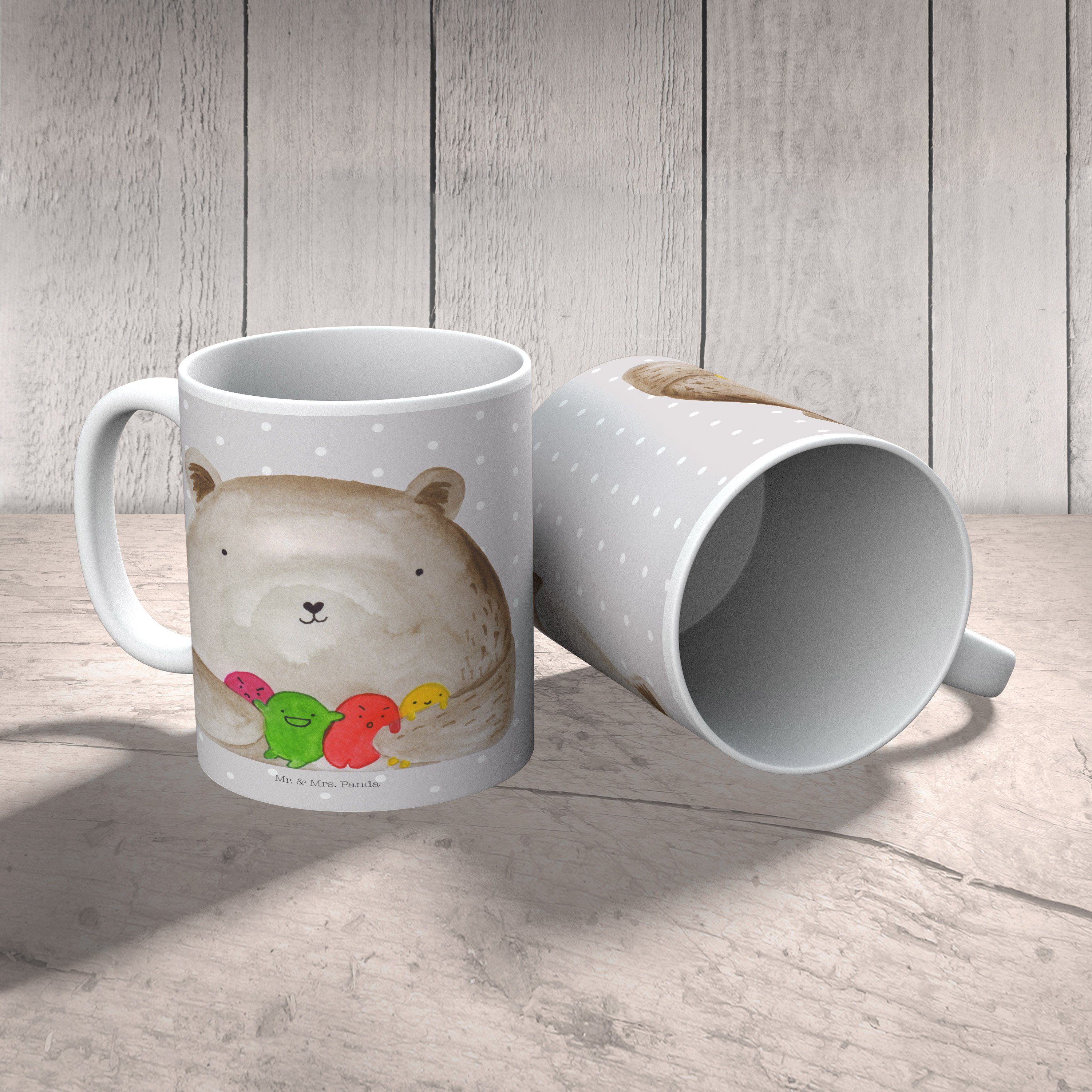 Mr. & Geschenk, Panda Teebecher, - Gefühl Tasse Mrs. Grau Bär Kaffeetasse, Teddybä, - Pastell Keramik