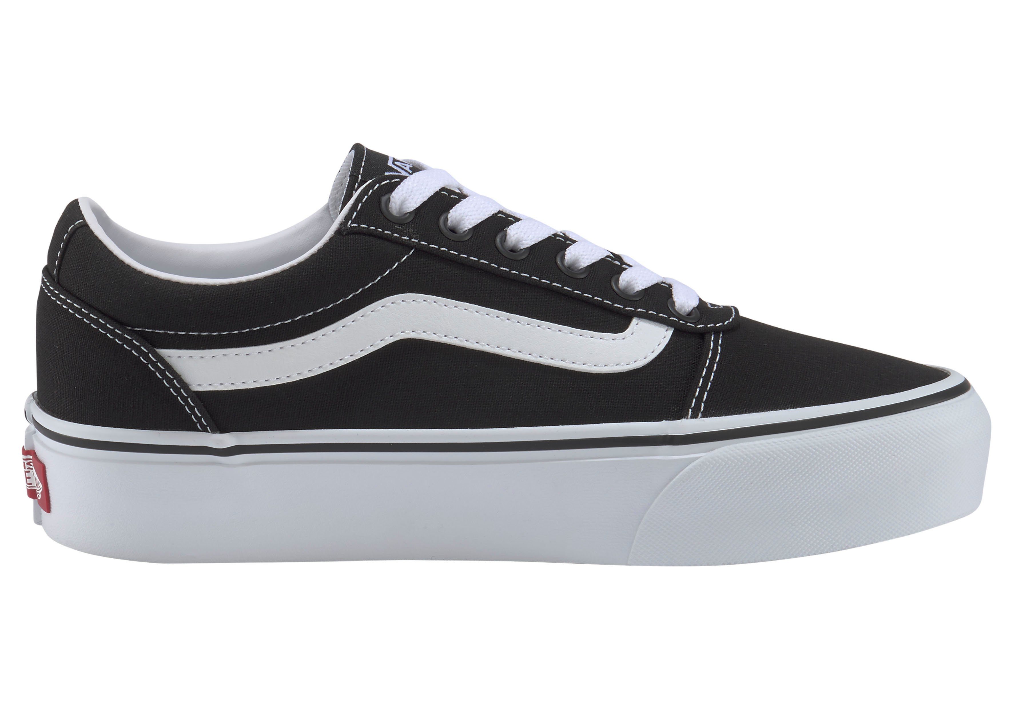 Vans Ward Platform Plateausneaker aus textilem Canvas-Material