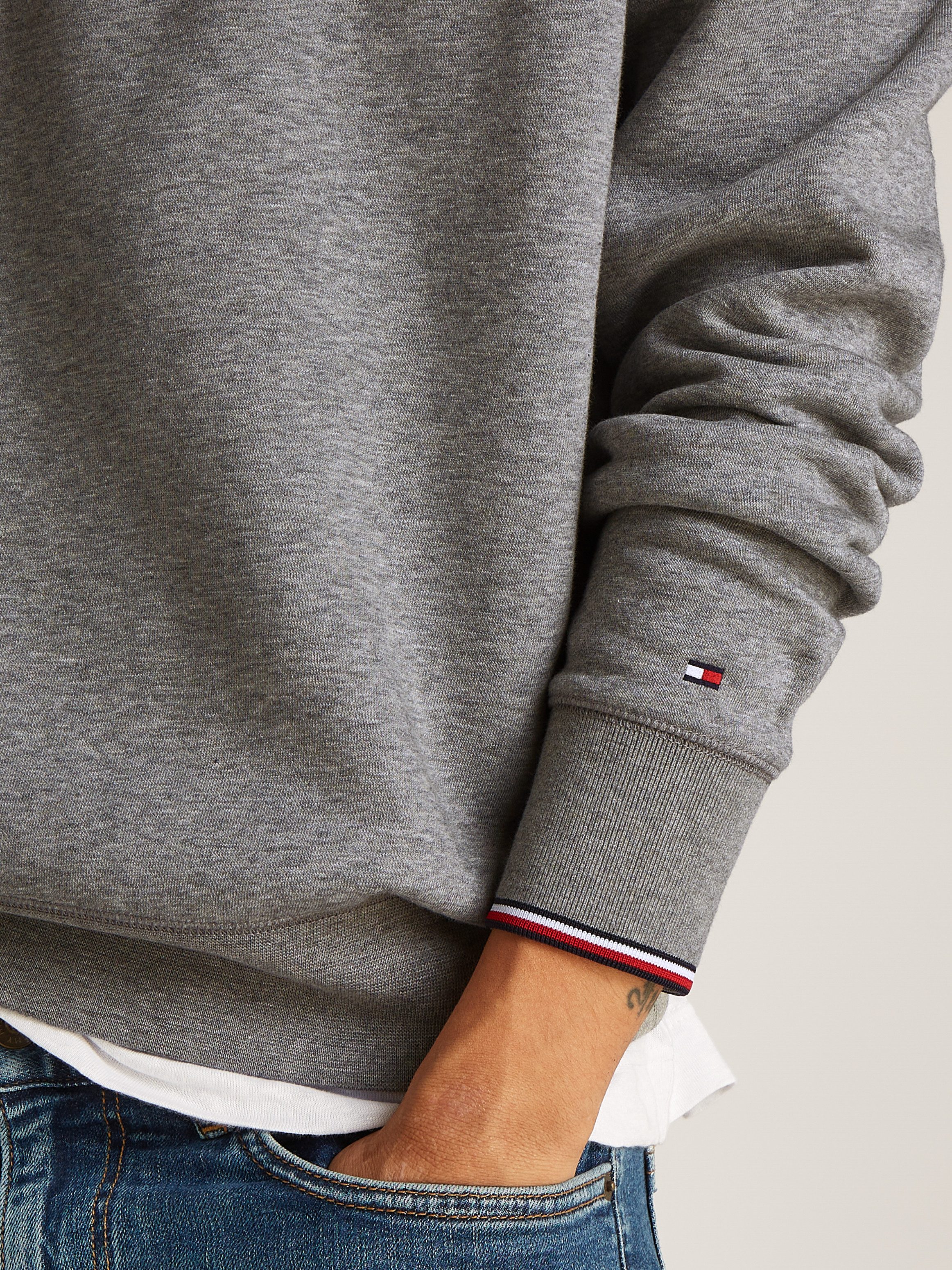 Tommy Hilfiger Sweatshirt TOMMY LOGO TIPPED CREWNECK günstig online kaufen