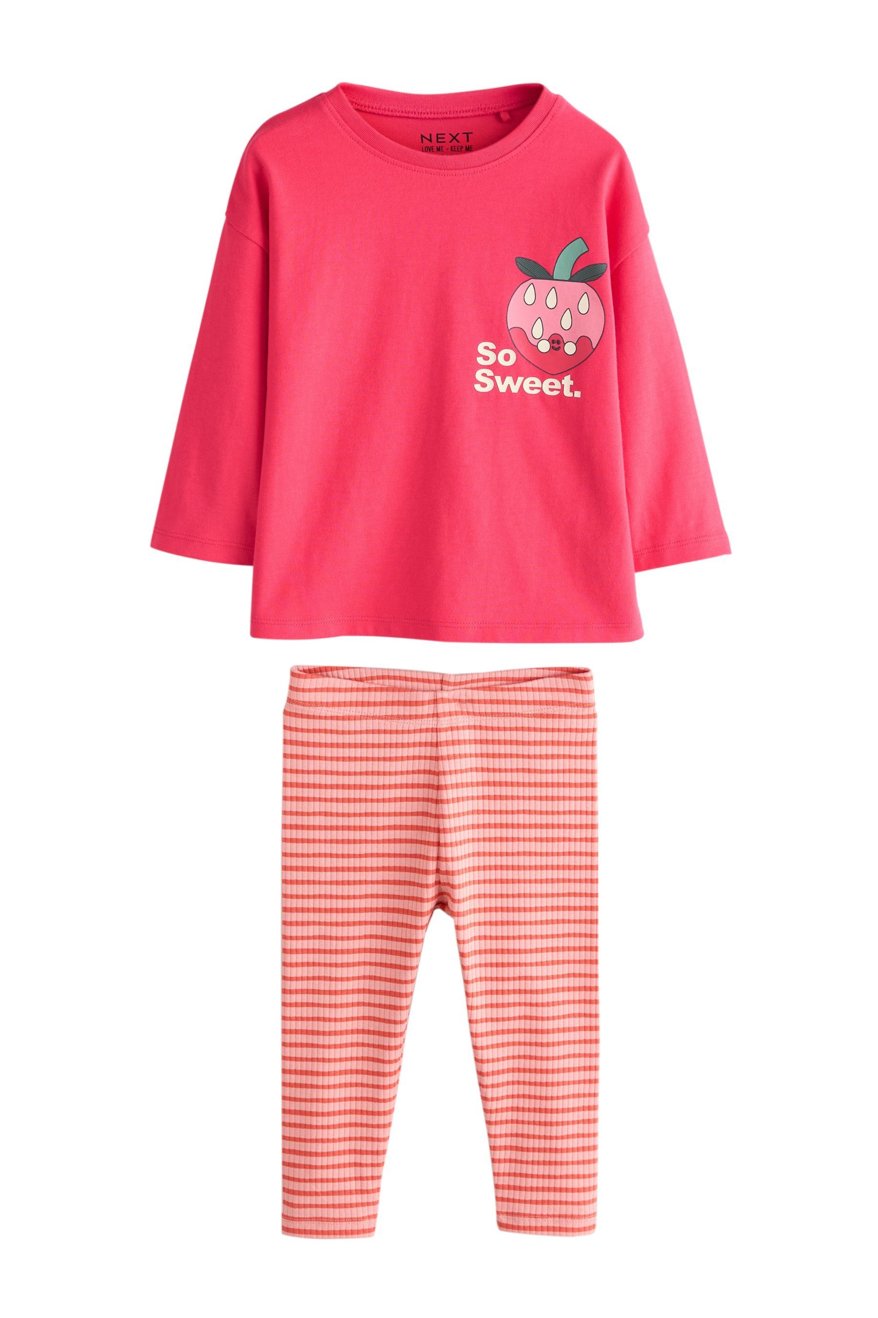 Next Langarmshirt & Leggings Langarmoberteil und Leggings im Set (2-tlg)