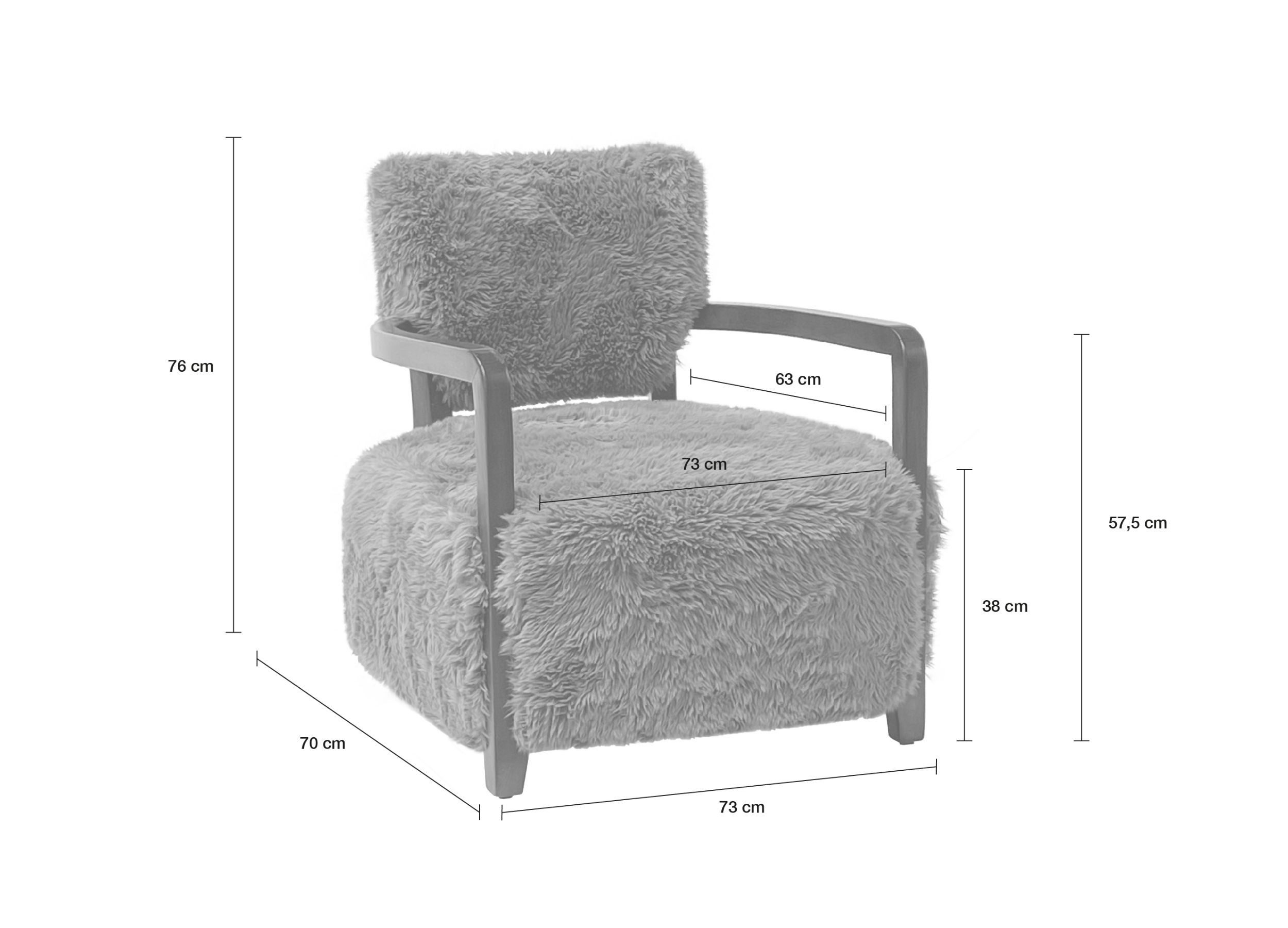 LC Home Loungesessel »Galway« Felloptik Armlehnensessel Retrosessel