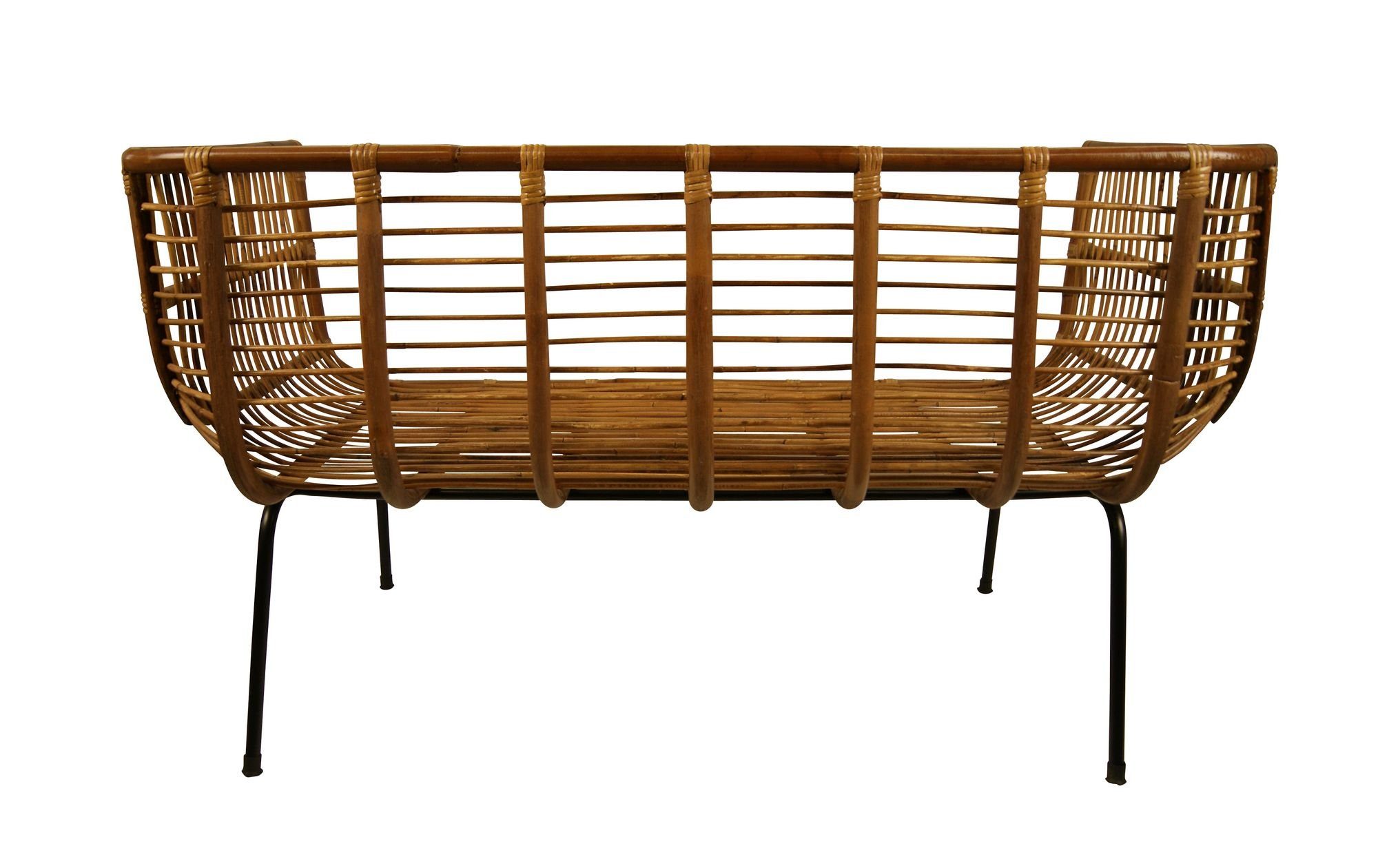 und bequem Balkon Retro Kissen Rattansofa animal-design inkl. Rattanstuhl, Korbsofa Wohnzimmer stylisch BALI Terrasse,