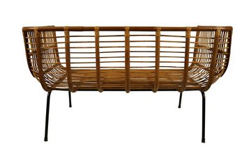 Lycce Rattanstuhl Rattansofa BALI Korbsofa bequem und stylisch Retro, inkl. Kissen