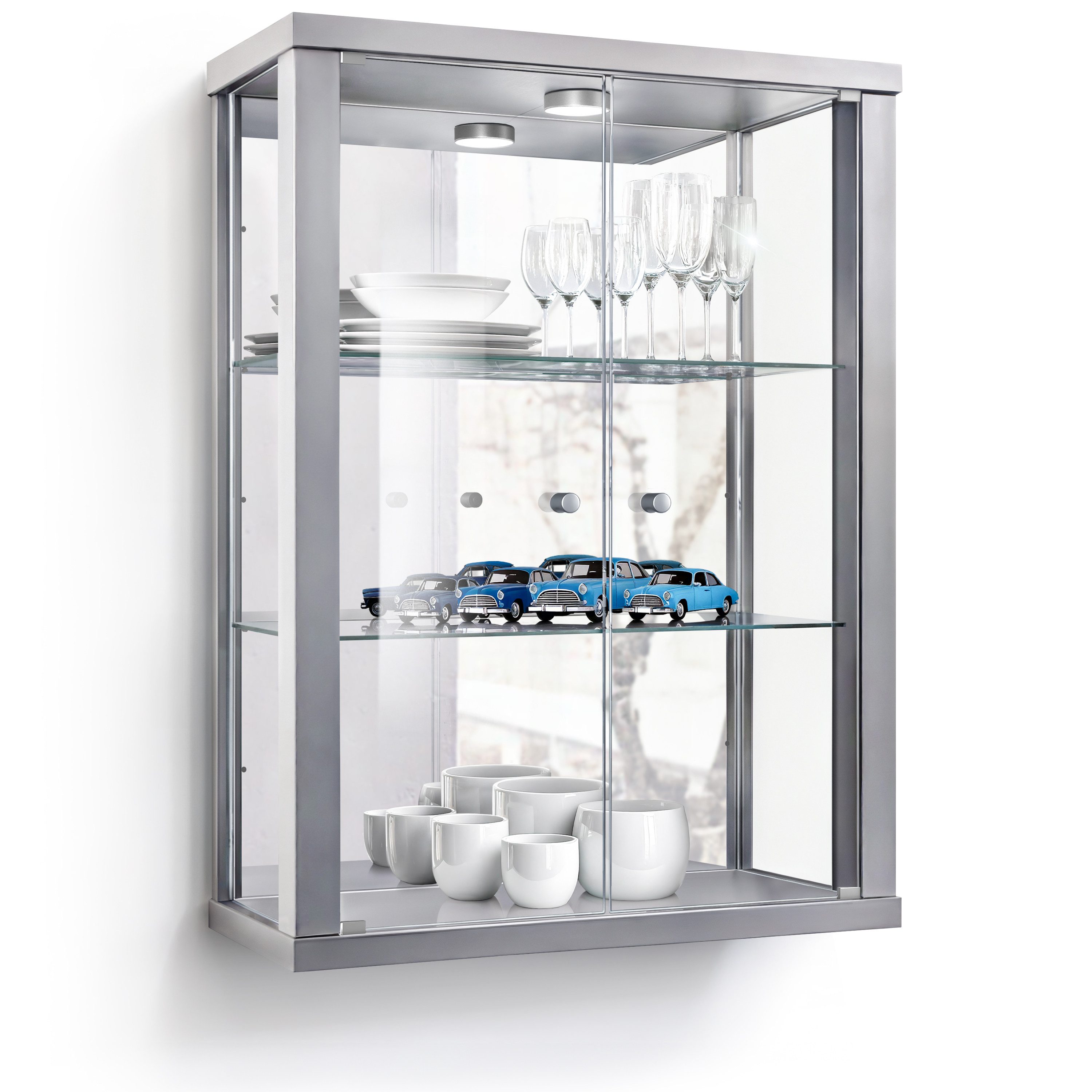K-Möbel Hängevitrine C1013 (Glasvitrine (80x60x25 cm) günstig online kaufen