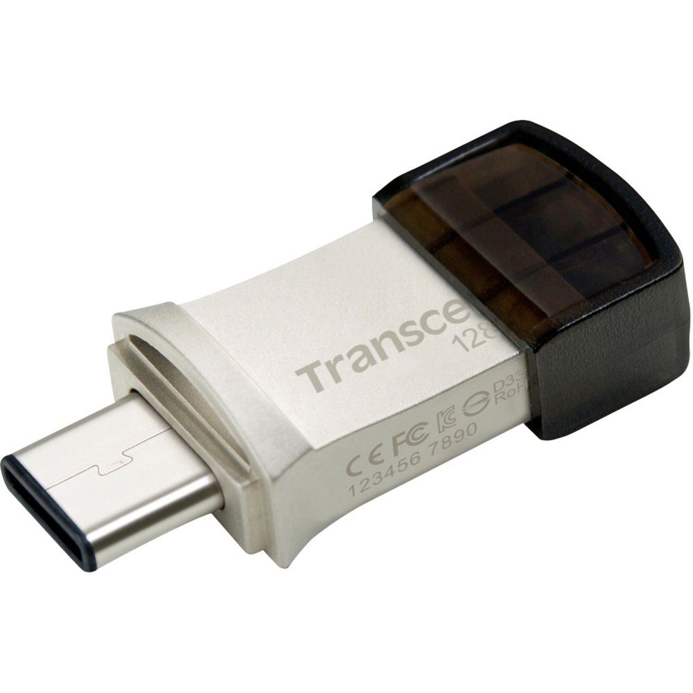 Transcend Transcend JetFlash 890 USB-Zusatzspeicher Smartphone/Tablet Silber 128 Micro-USB-Stick