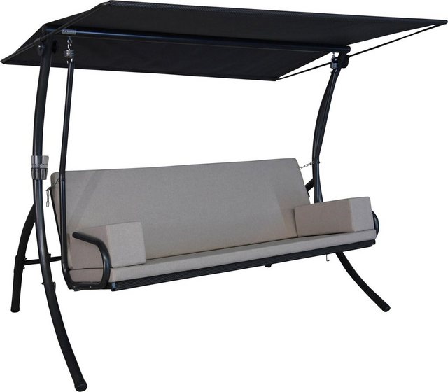 ANGERER FREIZEITMÖBEL Hollywoodschaukel Elegance Tolar, 3-Sitzer, beige, inkl. Auflagen