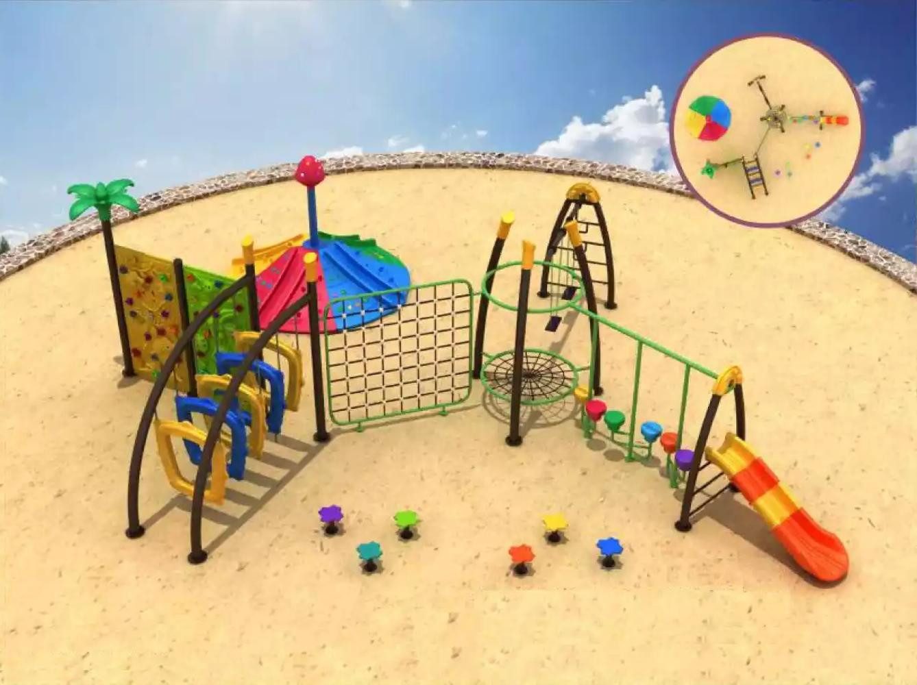 Xlmoebel Klettergerüst Kletterturm mit Kletterwand und Rutsche aus robustem Holz, (Kletterturm mit Kletterwand und Rutsche, Spielplatz), Hergestellt in Europa