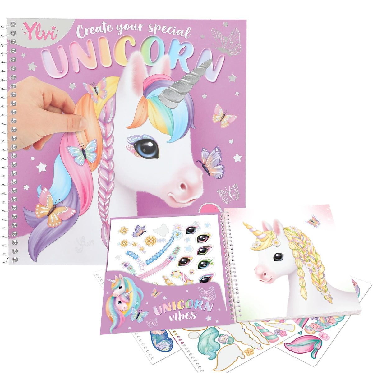 Depesche Stickerbuch Ylvi Create Your Special Unicorn Dress Me Up
