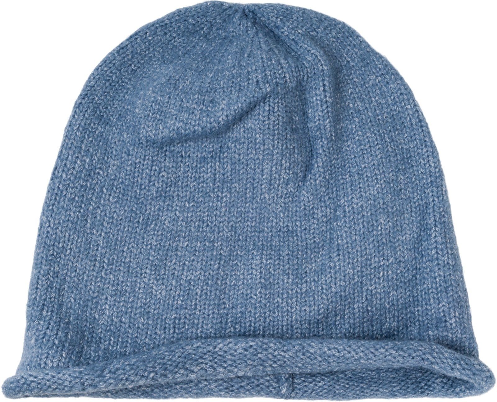 styleBREAKER Strickmütze (1-St) Oversize Strickbeanie mit Rollrand Jeansblau