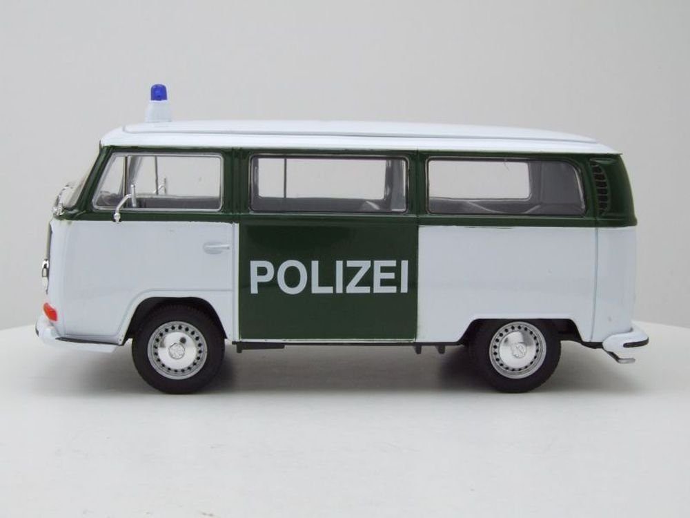 Welly Modellauto VW T2 Bus 1972 Polizei, Maßstab 1:24