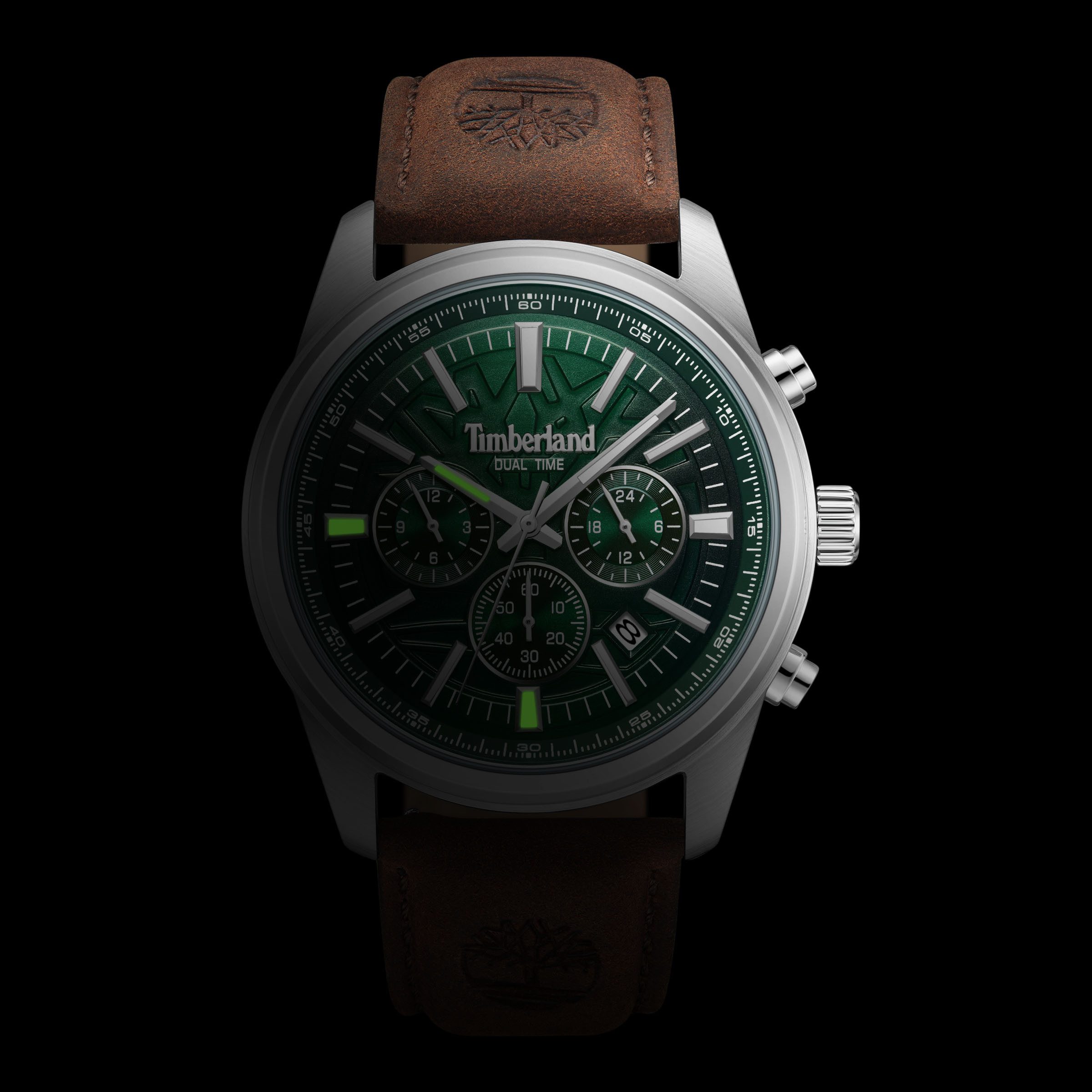 Timberland Chronograph NORTHBRIDGE TDWGF0041206, Quarzuhr, Armbanduhr, Herrenuhr, Lederarmband, Stoppfunktion, Datum