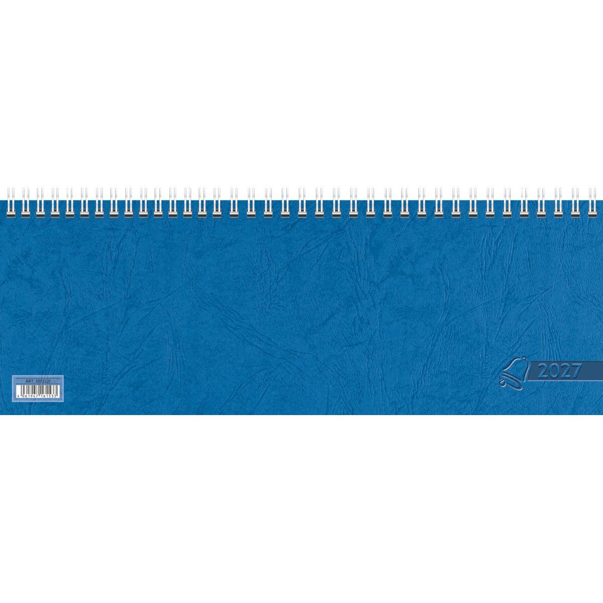 GLOCKEN Schreibtischkalender Querkalender 29,7x10,5cm 1 Woche/2 Seiten blau Kalendarium 2027