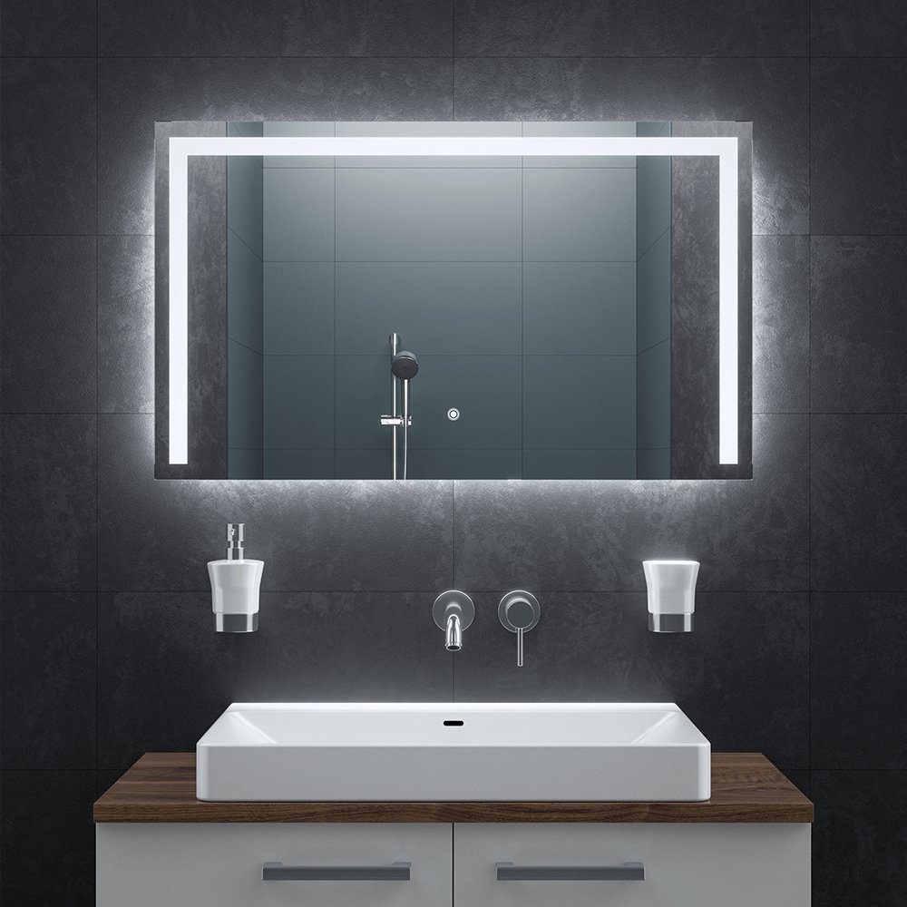Bringer Badspiegel BRS105, Badezimmerspiegel mit Anti-Beschlag und Speicherfunktion