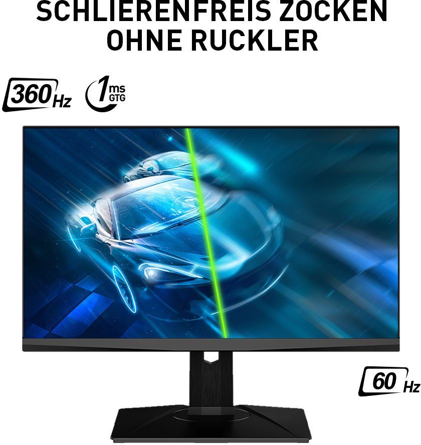 MSI Oculux NXG253R E-Sports 3 Gaming-LED-Monitor 1 Hz, 1920 ", ms Reaktionszeit, IPS, 1080 Herstellergarantie) x HD, Full px, Rapid Jahre 360 höhenverstellbar, cm/25 (62,2