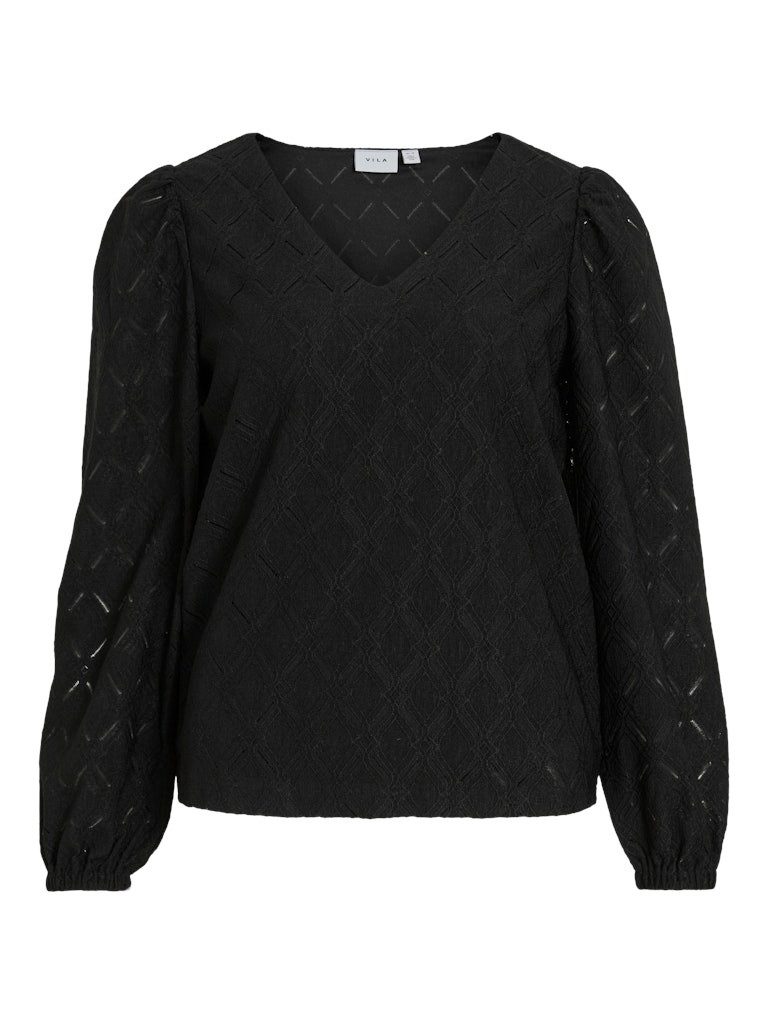 Blusentop VIFERO V-NECK L/S TOP/DFS/TES