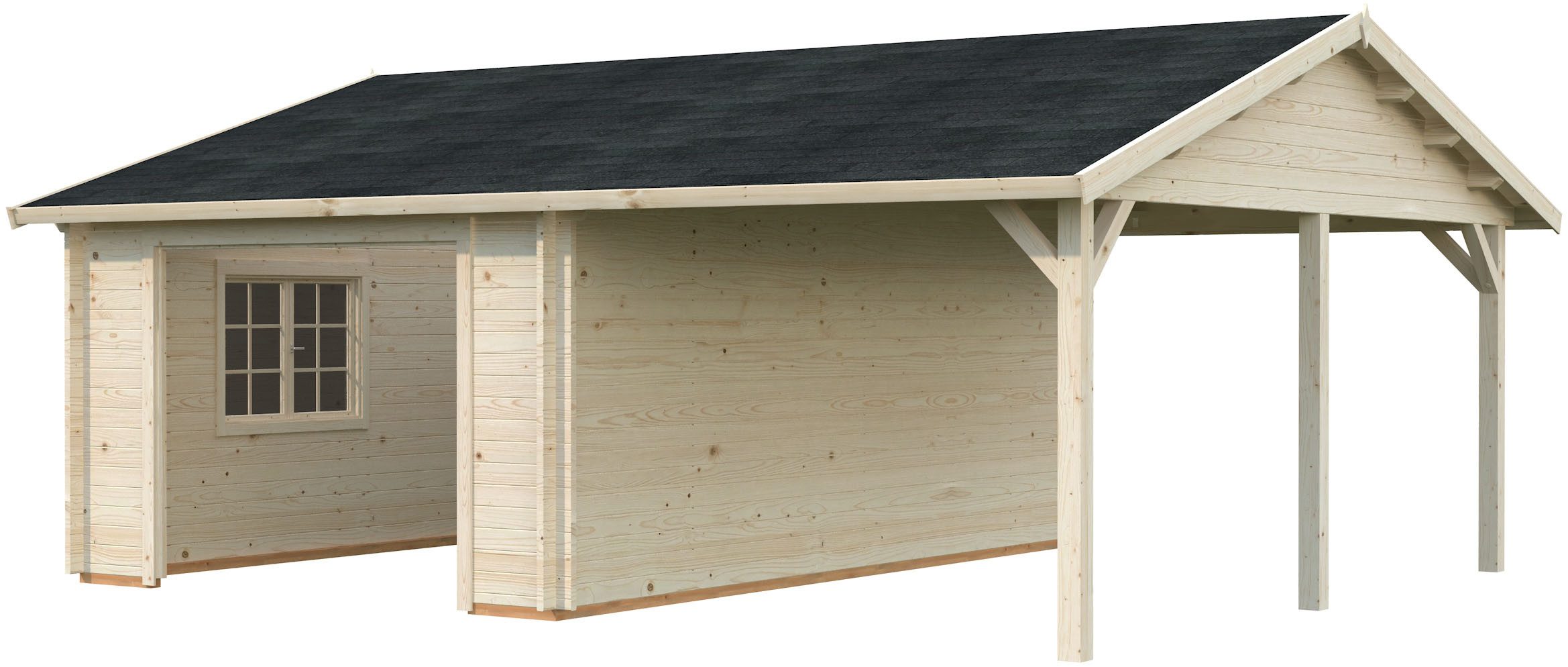 Palmako Garage Roger, ohne Tor, BxTxH: 706x619x316 cm