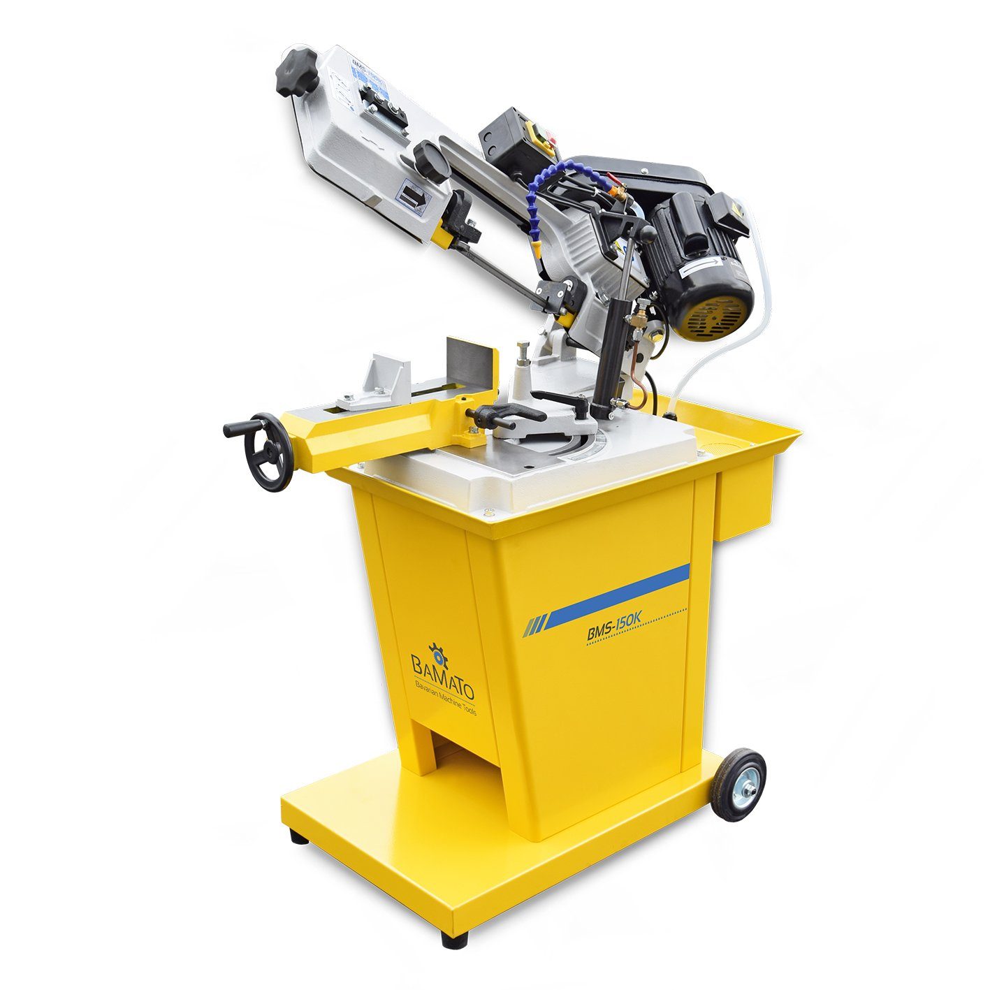 Metallbandsäge BMS-150K Metallsäge 230V Bandsäge 128mm Schnittleistung Kühlung