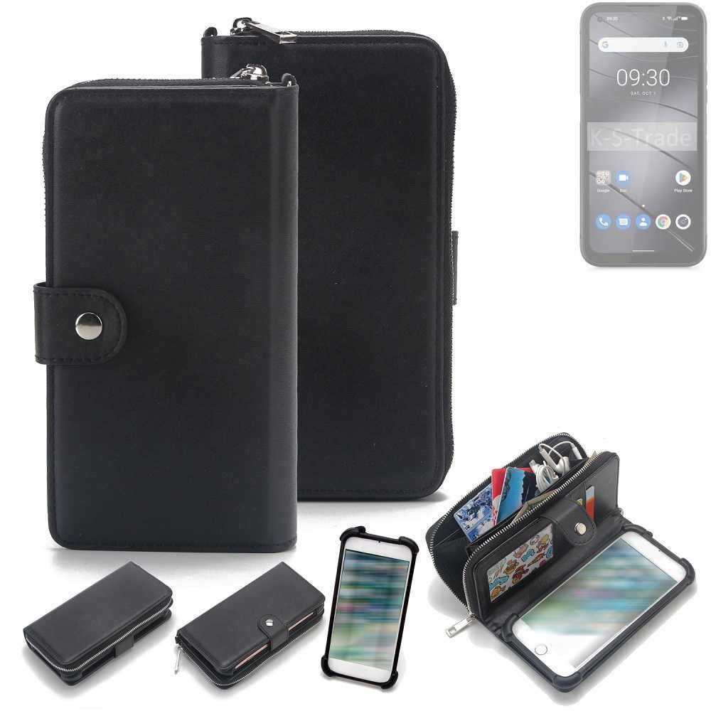 K-S-Trade Handyhülle für Gigaset GX6 Pro, 2in1 Handyhülle Schutzhülle & Portemonnee Cover Handy Hülle