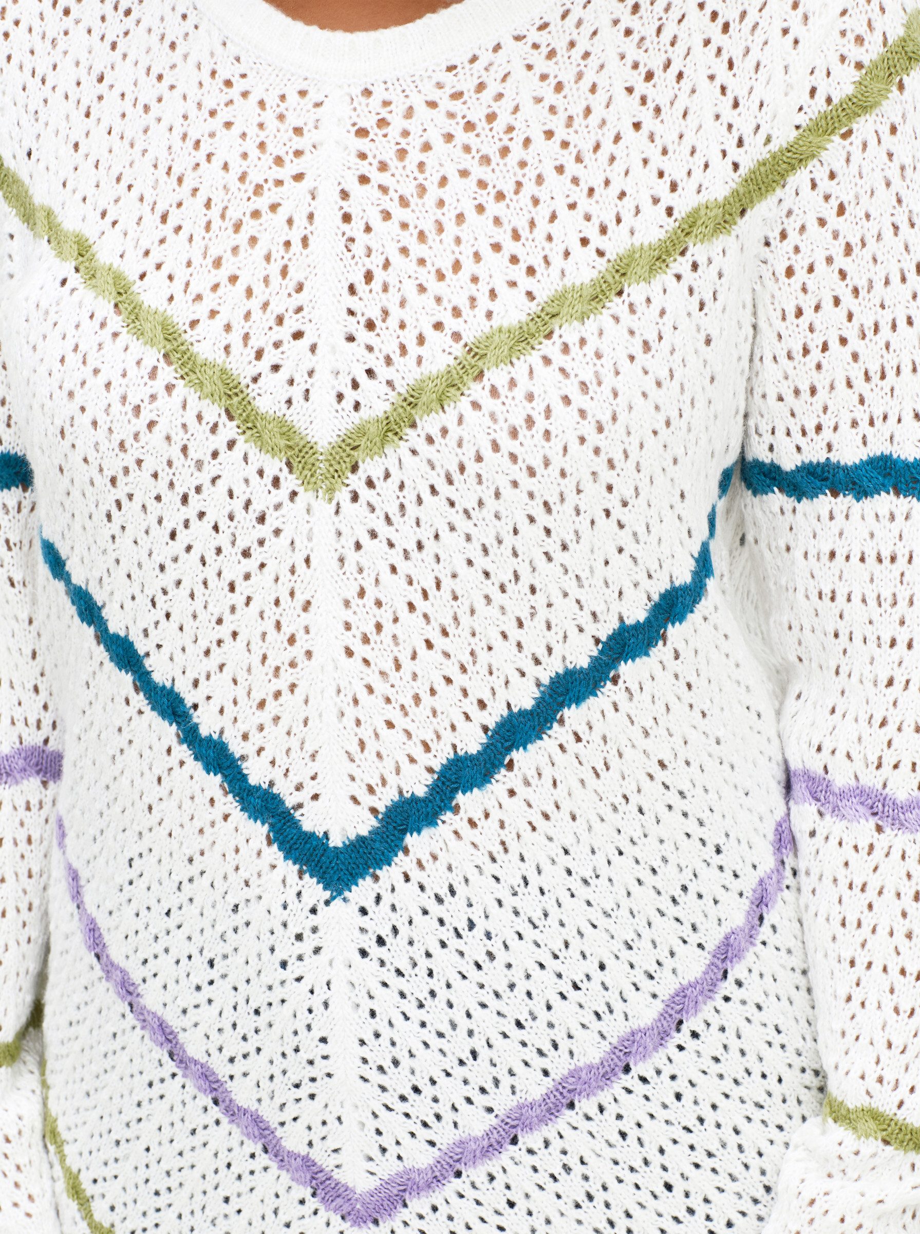 Sheego Strickpullover Pullover Langarm Ajour, Zopfmuster