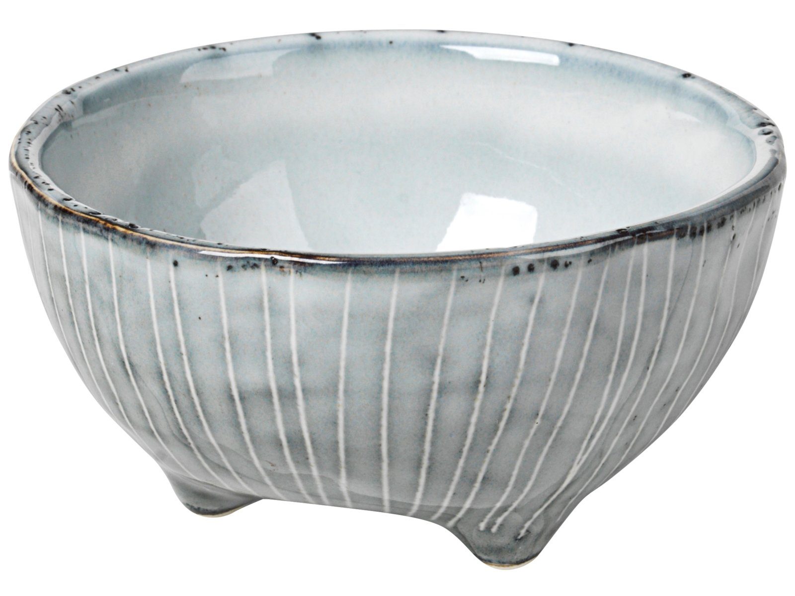 Broste Copenhagen Schale Copenhagen NORDIC SEA Schale L mit kleinen Füßen 11 cm, Steinzeug, (Schüsseln & Schalen), Nordic Sea Schüssel mit kleinen Füßen