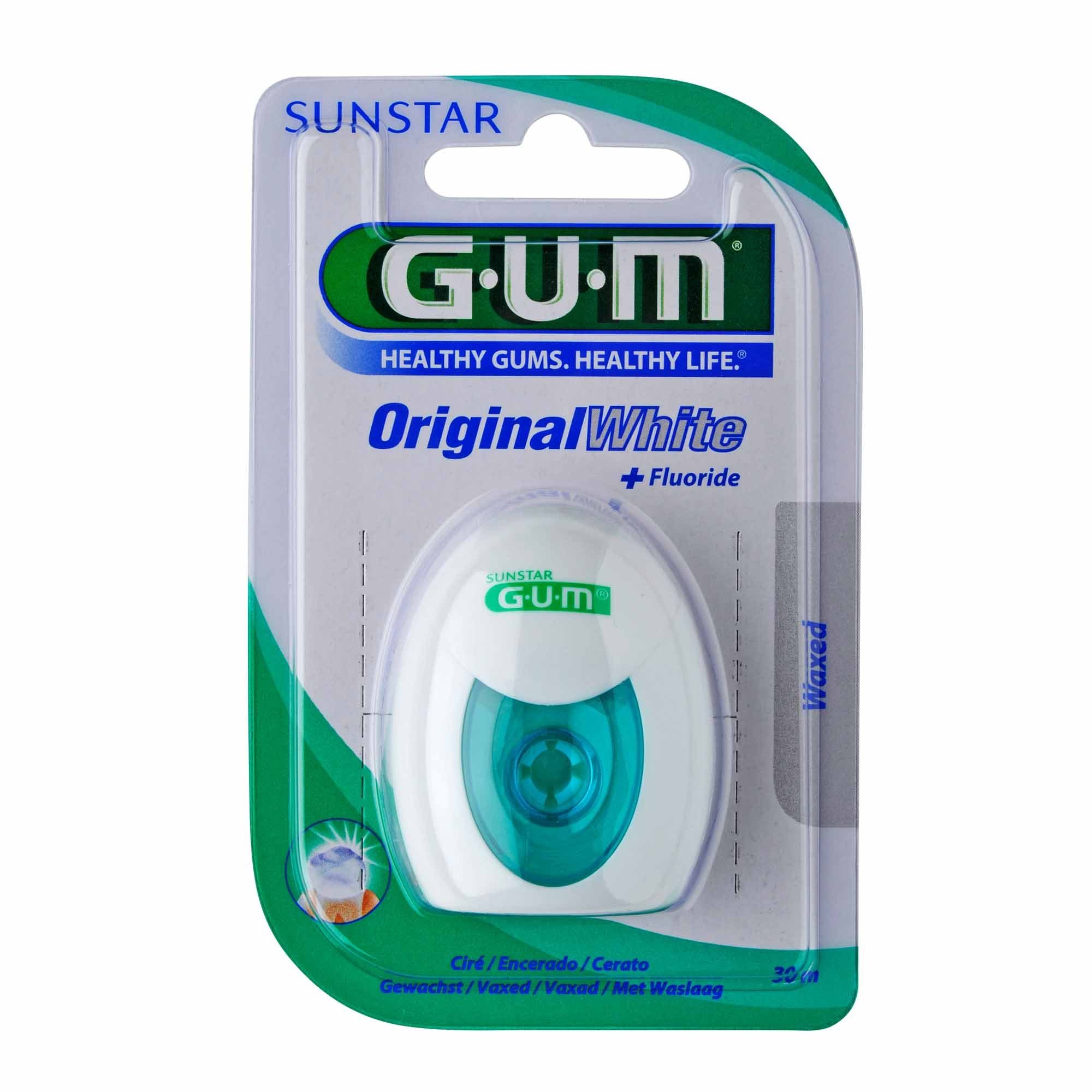 Zahnseide GUM Original White Zahnseide 30m gewachst
