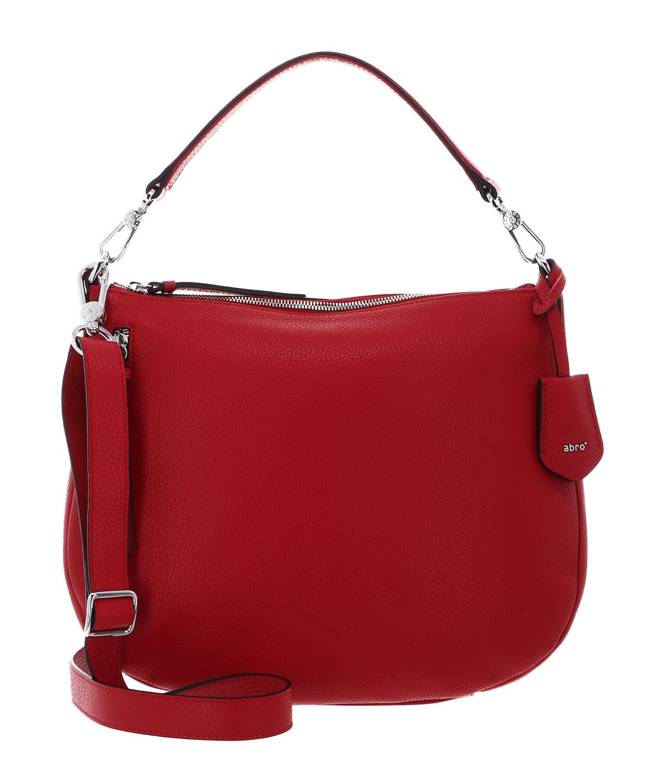 Abro Schultertasche Hobo Bag Juna (Set, 2-tlg), aus echtem Rindsleder