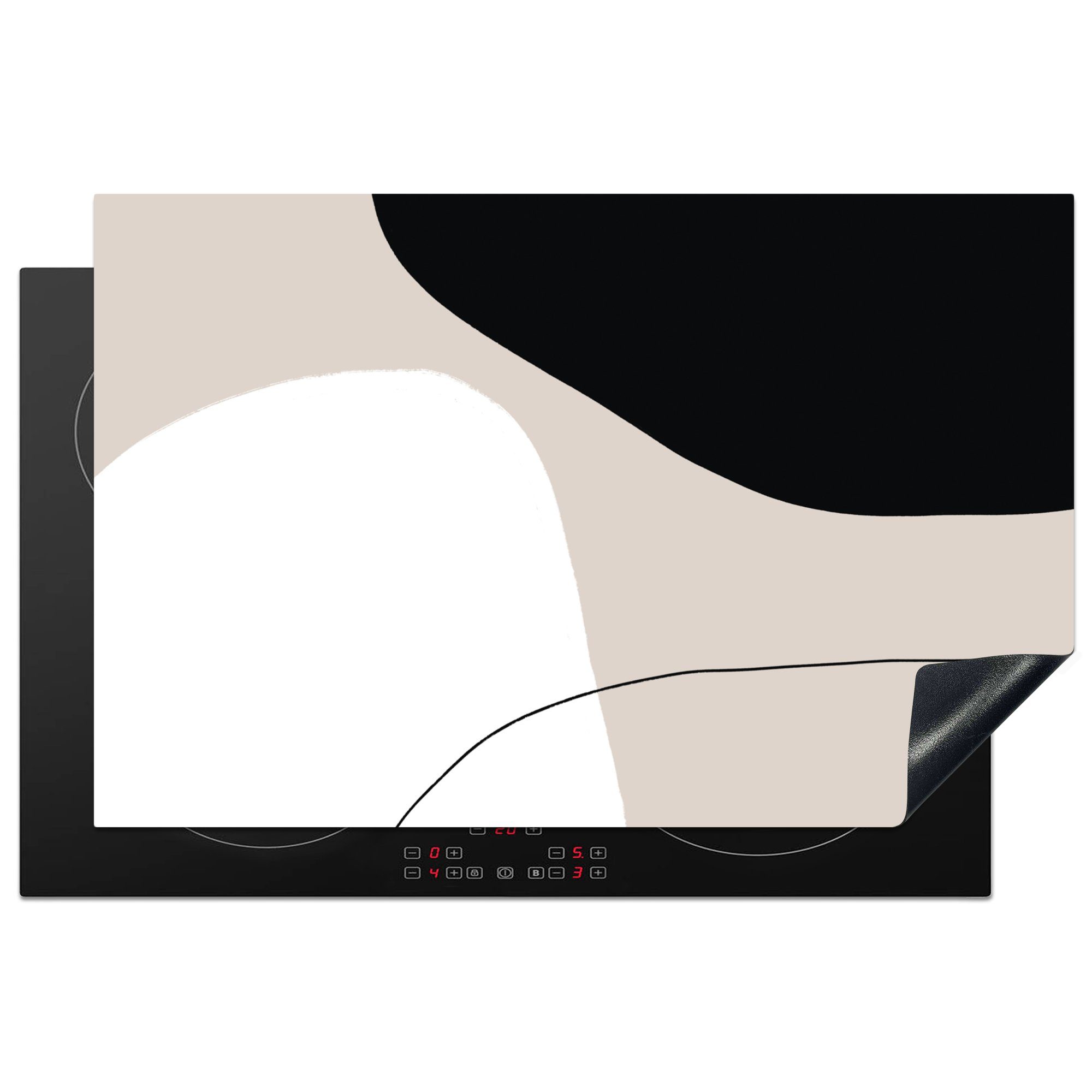 MuchoWow Herdblende-/Abdeckplatte Schutz Vinyl, tlg), die küche, für Abstrakt - Gestaltung, cm, Induktionskochfeld (1 Formulare Ceranfeldabdeckung - 81x52