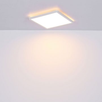 Globo LED Deckenleuchte, LED-Leuchtmittel fest verbaut, Warmweiß, Deckenlampe LED Panel Deckenleuchte Wohnzimmerlampe modern weiß