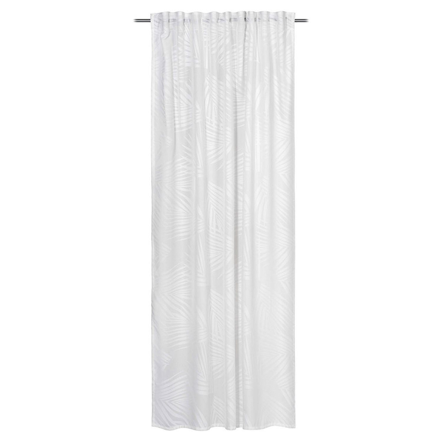 Gözze Vorhang LAZISE, Weiß, verdeckte Schlaufen, (1 St), verdeckte Schlaufen, halbtransparent, Polyester