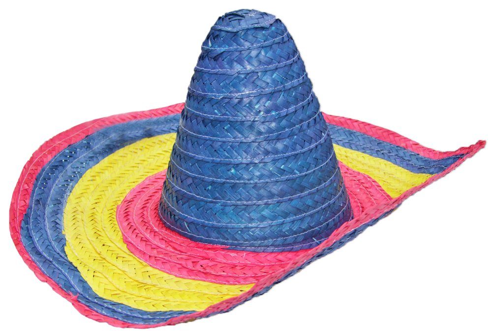 Funny Fashion Kostüm Bunter Sombrero für Erwachsene Ø 60 cm, Mexiko Hu