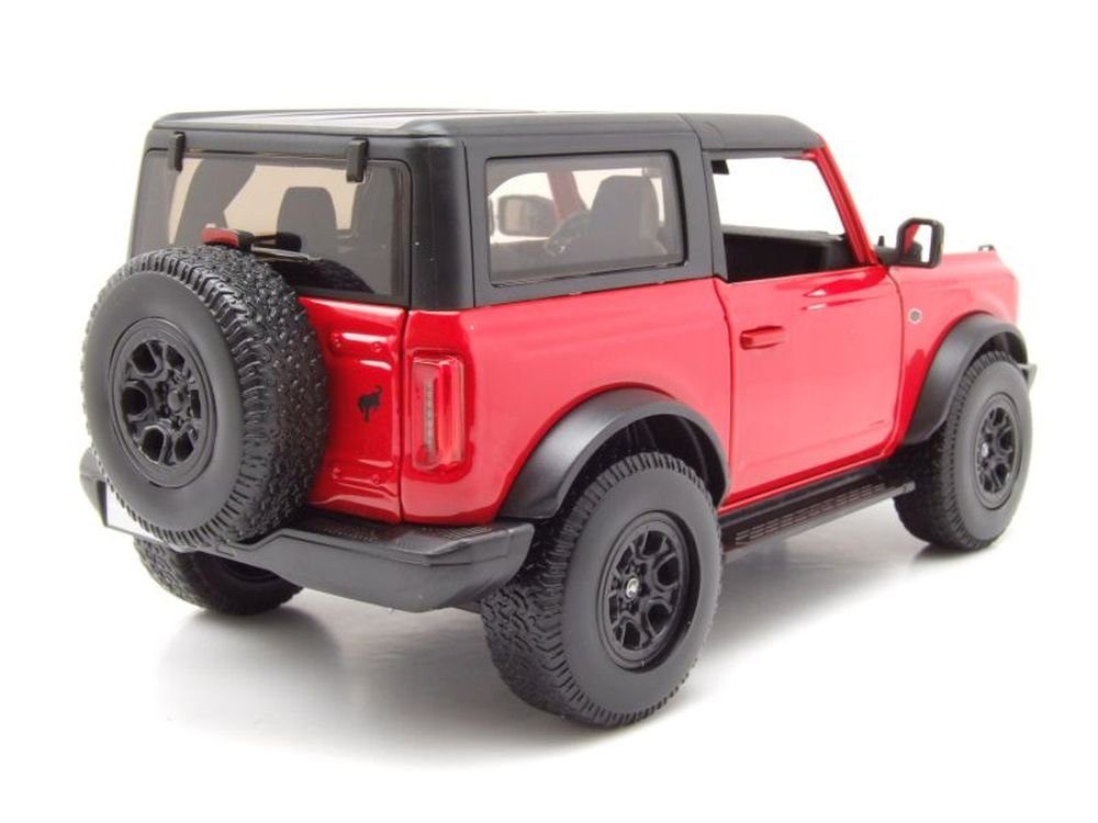 Maisto® Modellauto Ford Bronco Wildtrack 2021 rot schwarz, Maßstab 1:18