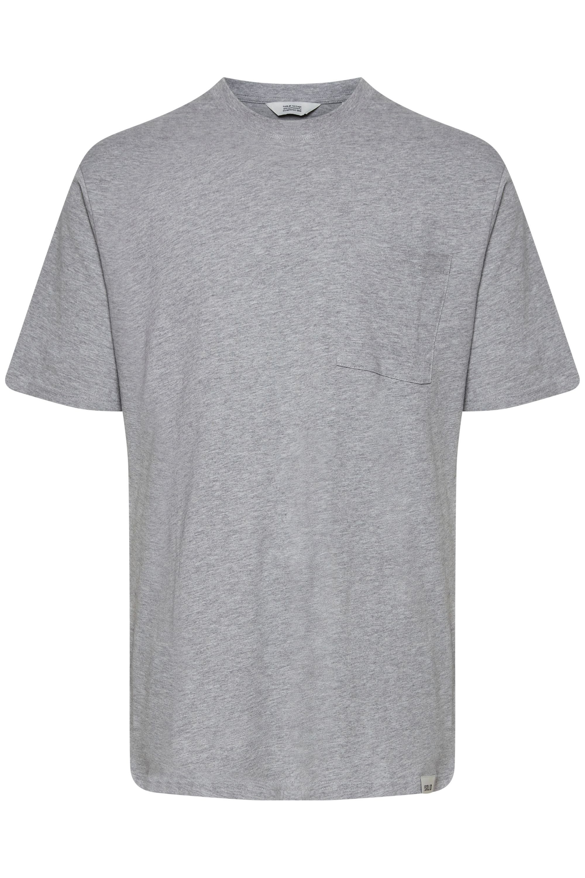 21107372 Grey SDDurant Melange !Solid Light S T-Shirt (1541011)