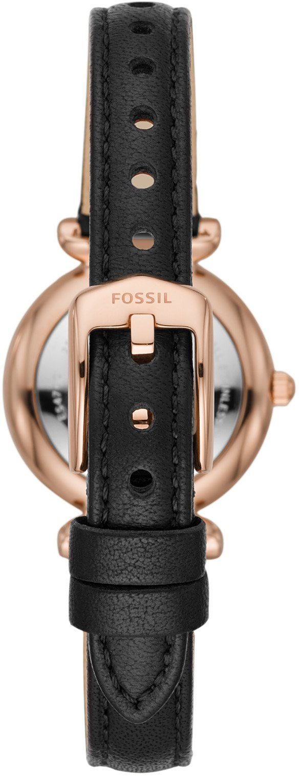 Fossil Quarzuhr CARLIE MINI ES4700, Armbanduhr, Damenuhr, Lederarmband