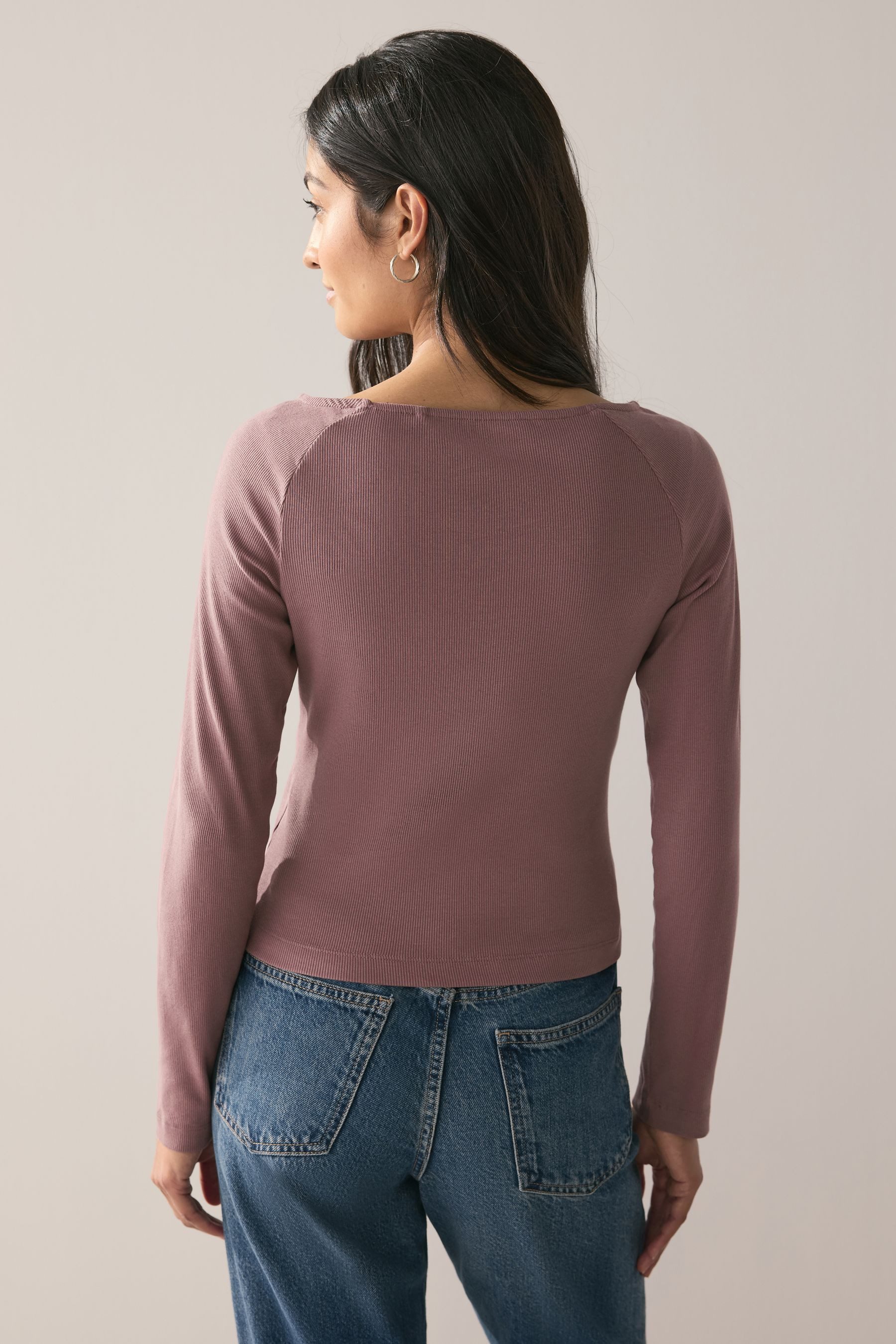 Next Blusenshirt Langarmoberteil mit offenem U-Boot-Ausschnitt (1-tlg) günstig online kaufen